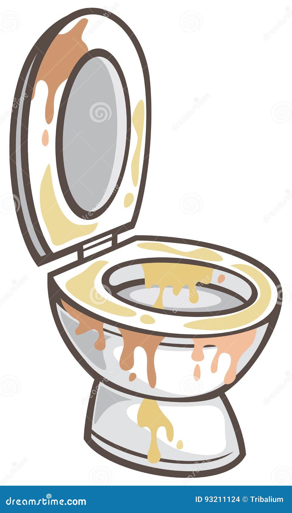 Dirty toilet bowl stock vector. Illustration of flush 93211124