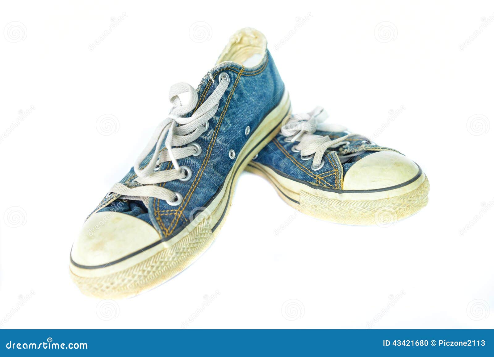 Dirty used blue jean shoes stock photo. Image of white - 43421680
