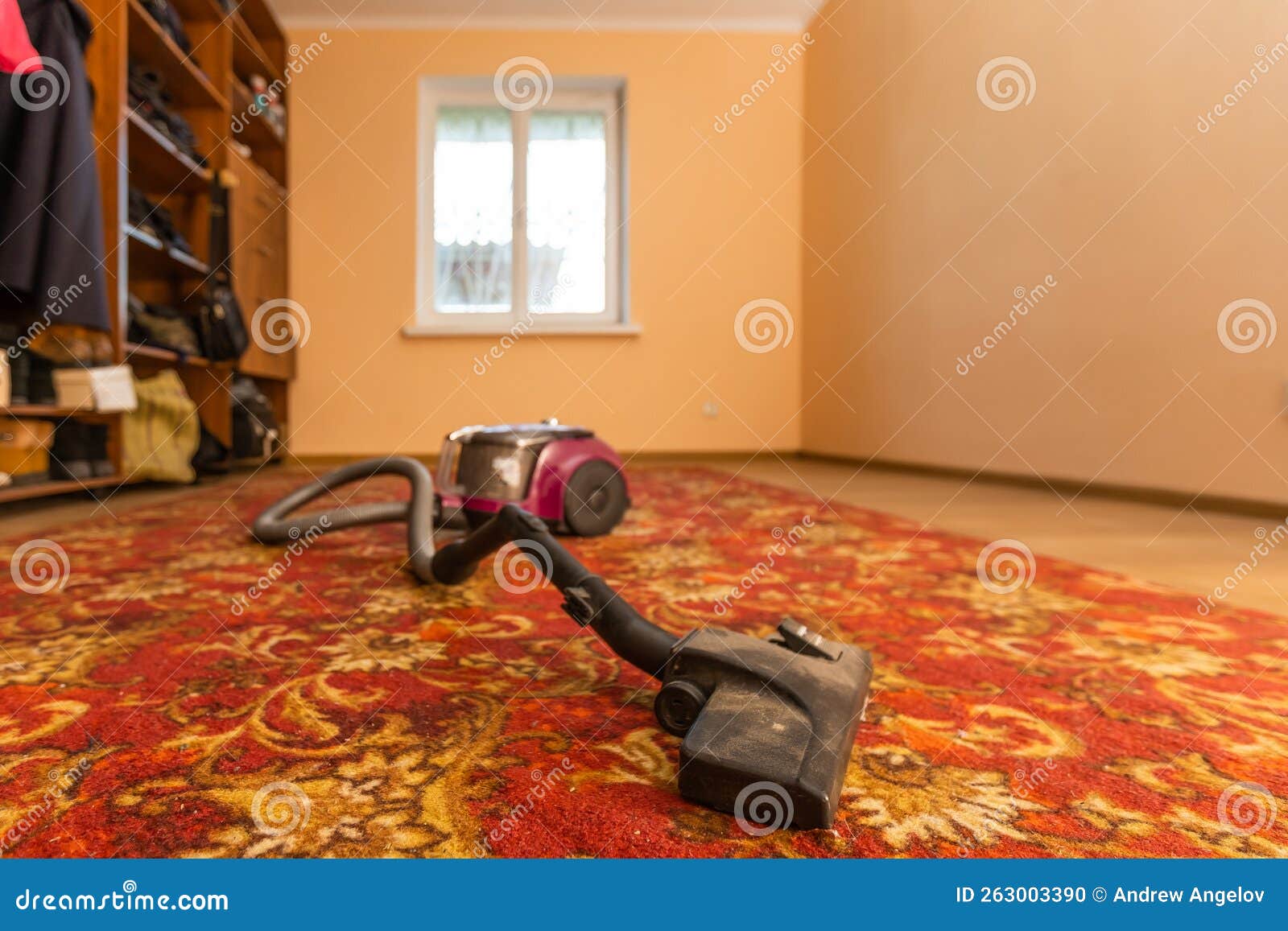 Dirty Vacuum Cleaner in the Dressing Room Stock Photo Image of dust