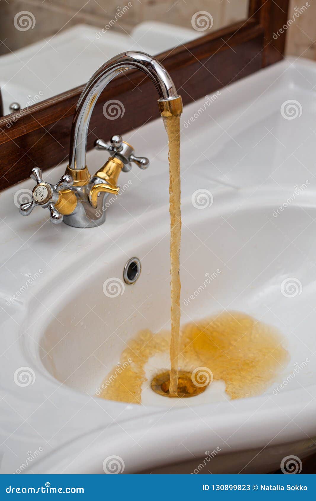 Dirty Water Flows from the Faucet Stock Image Image of pipeline, pipe 130899823