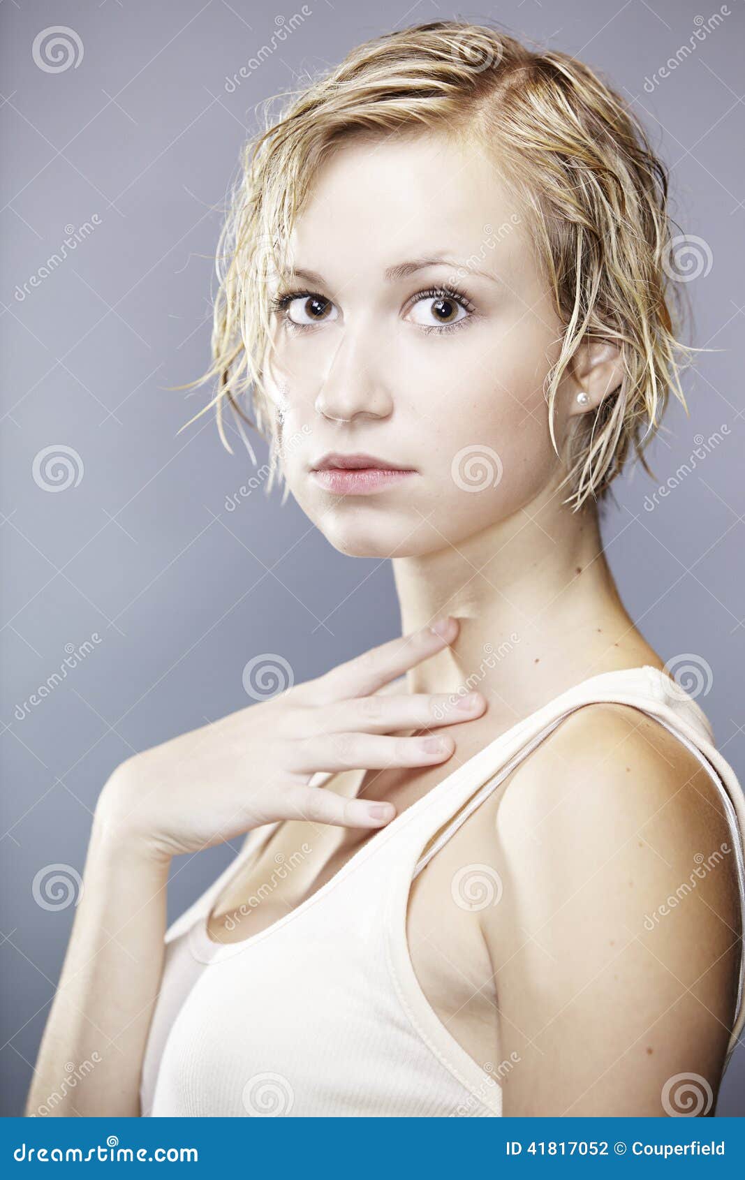 Dirty And Wet Pretty Woman Stock Photo Image Of Nice 41817052