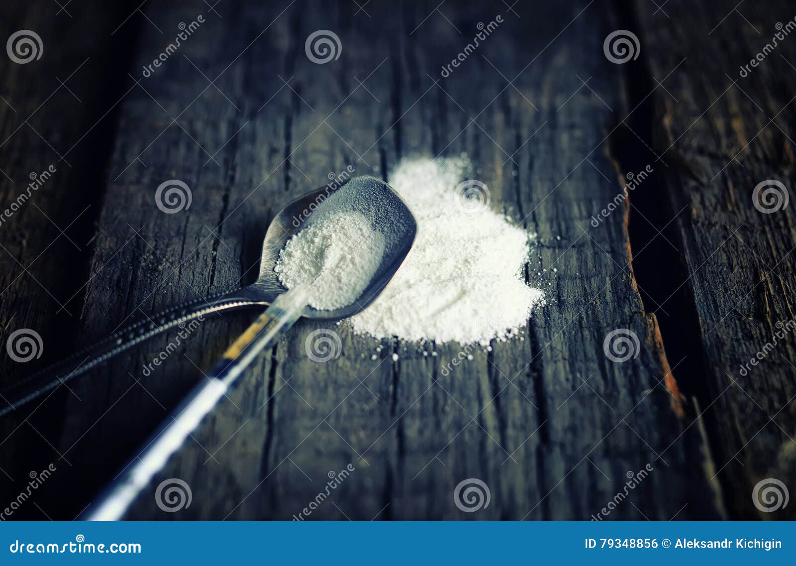 Dirty Wooden Floor with Drug Syringe Spoon Cocain Stock Photo - Image of  dangerous, medicine: 79348856