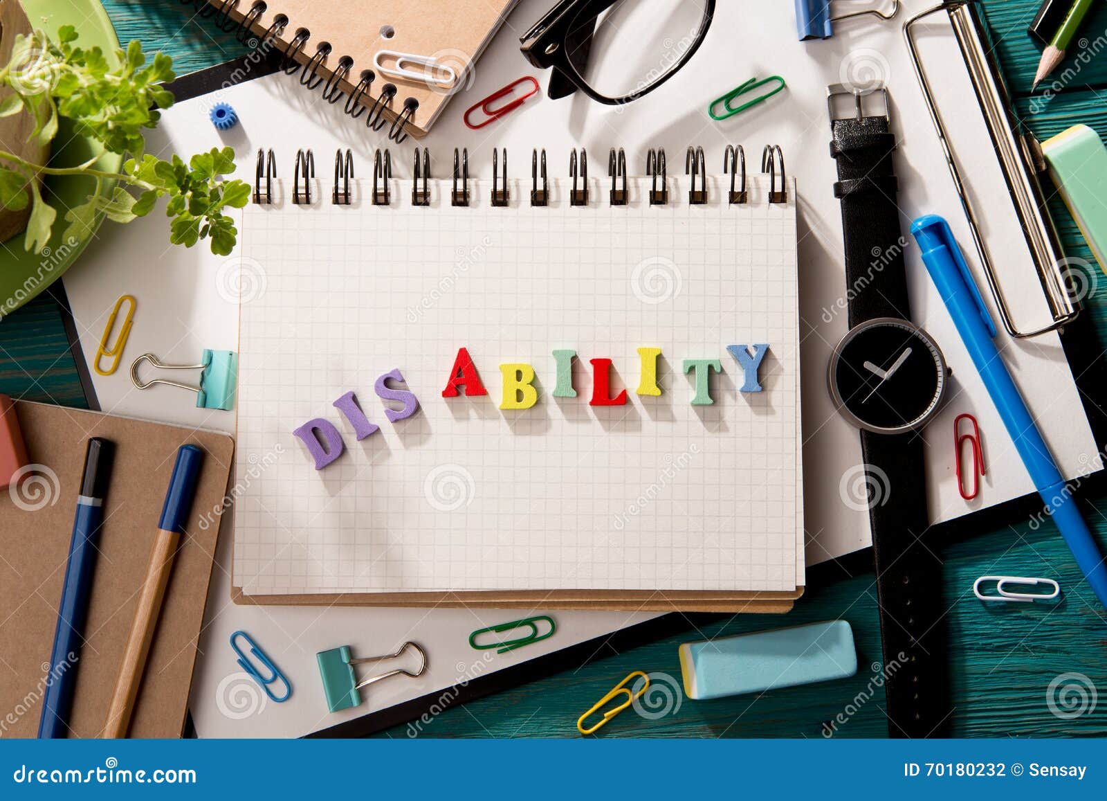 Disability Concept Inscription on the Desk Stock Photo Image of