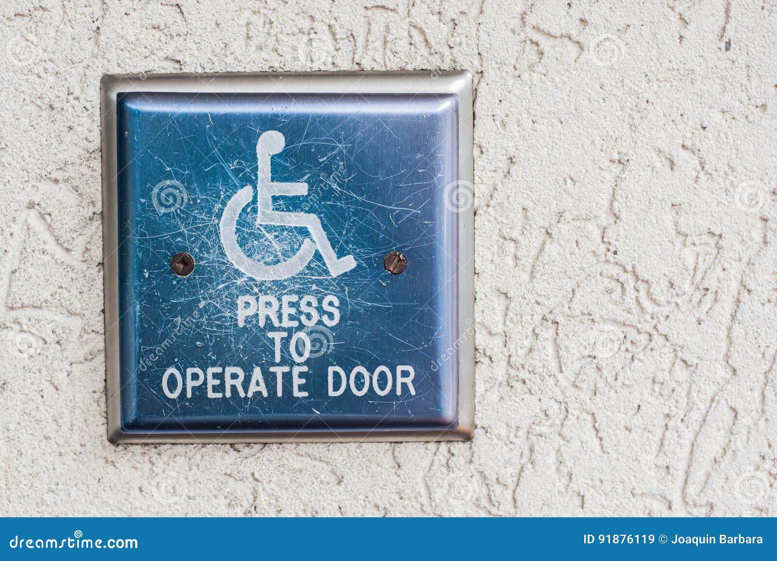 Disability door stock image. Image of color, challenged 91876119