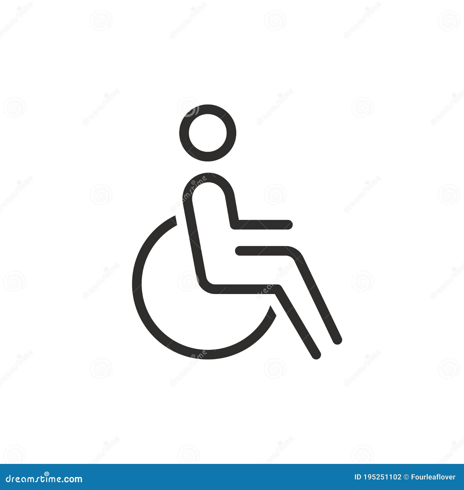 Disability Icon Vector Illustration Man On Wheelchair Cartoondealer