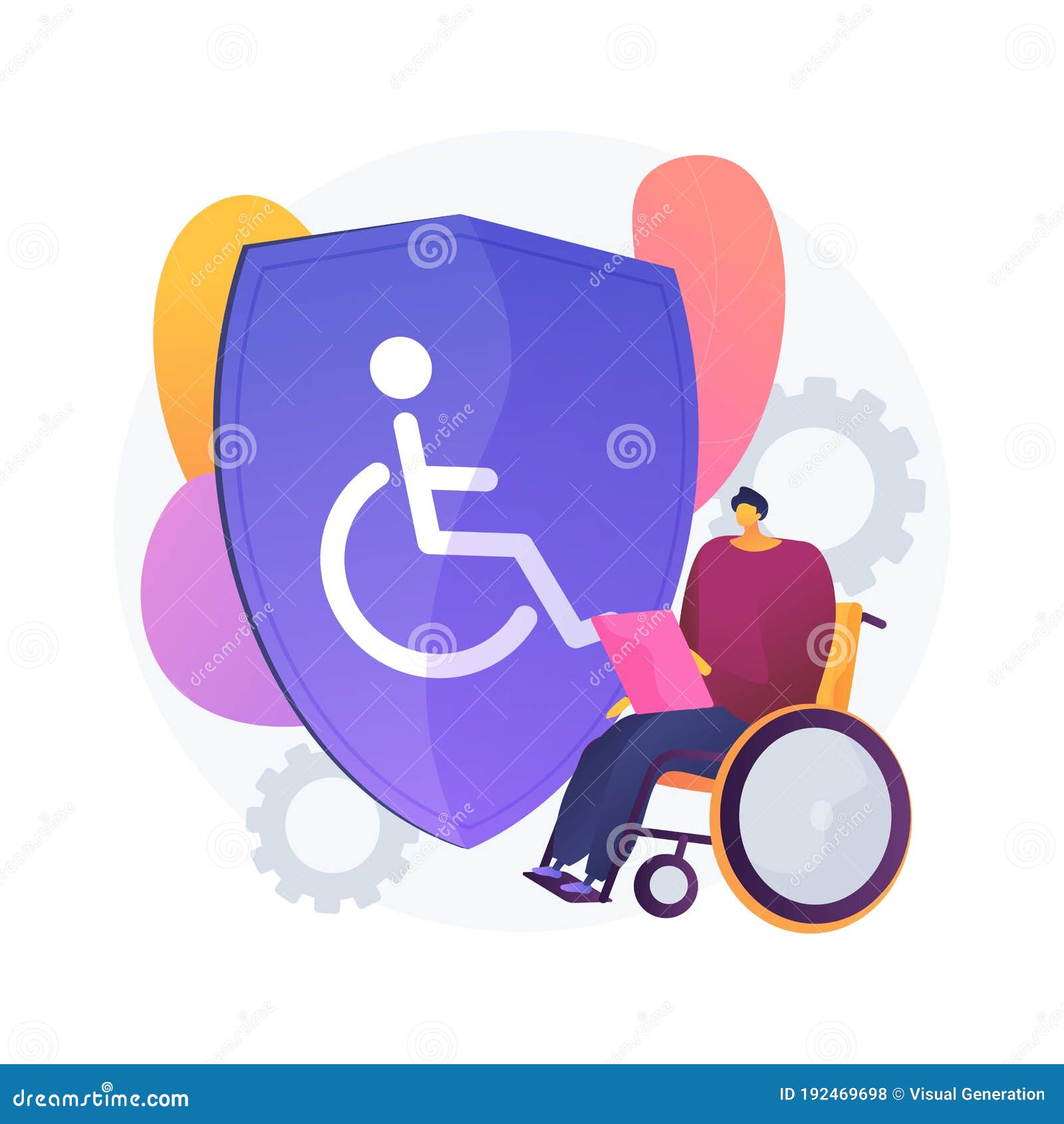 Disability Insurance Abstract Concept Vector Illustration. Stock Vector