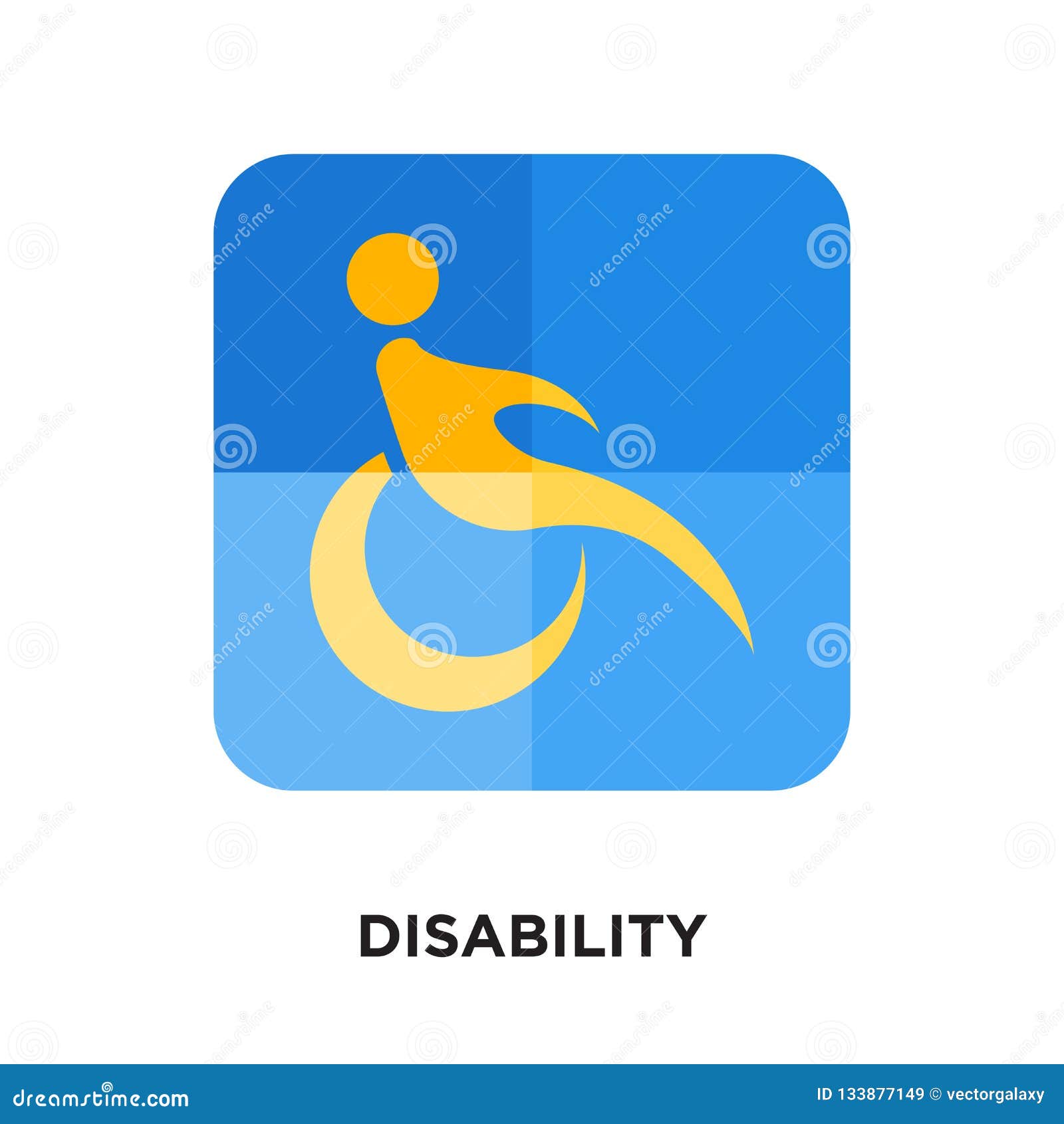 Disability Logo Isolated on White Background for Your Web, Mobil Stock