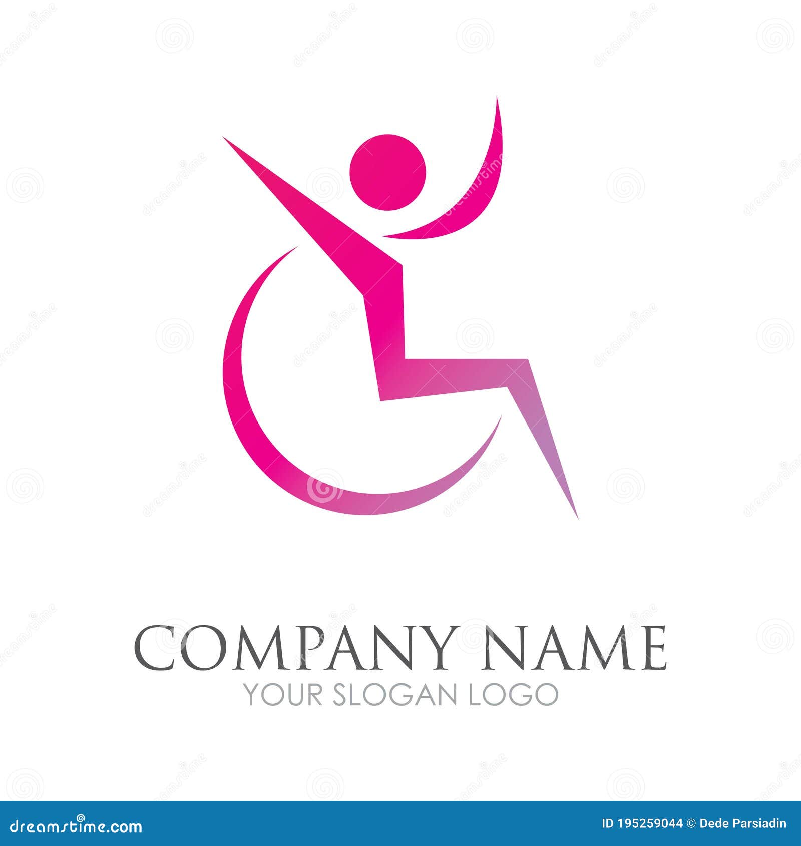 Disability Logo Vector Illustration Design Template - Vector Stock