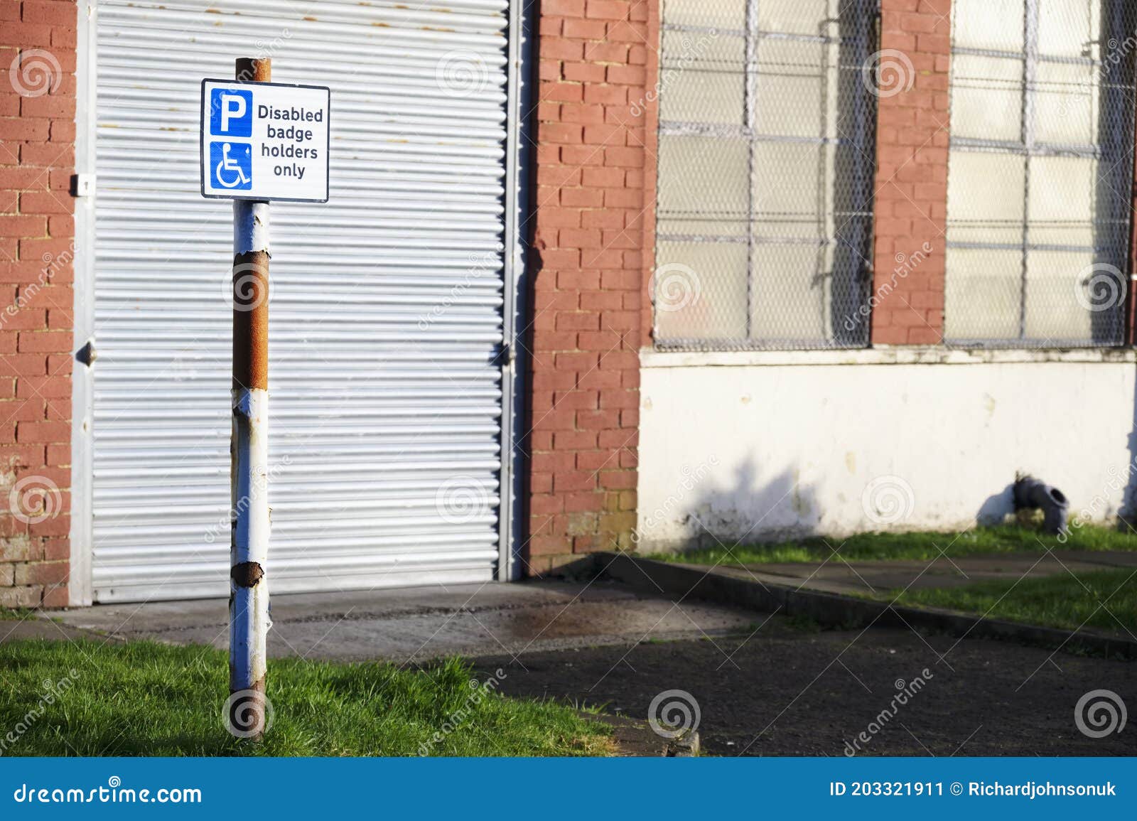 Disabled Blue Badge Holder Parking Sign for Driver Stock Image Image