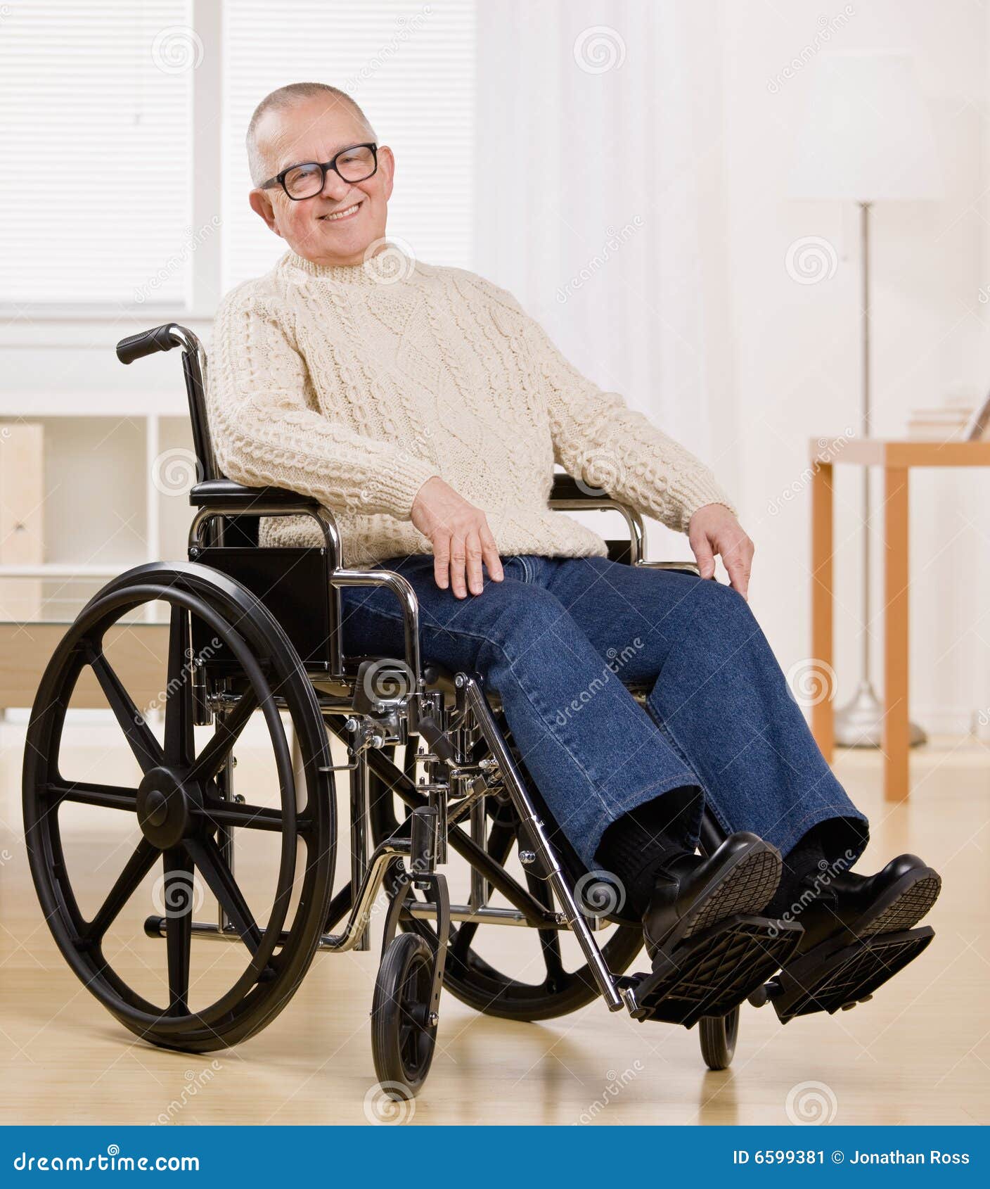 Disabled Man In Wheelchair Stock Image Image Of Body 6599381