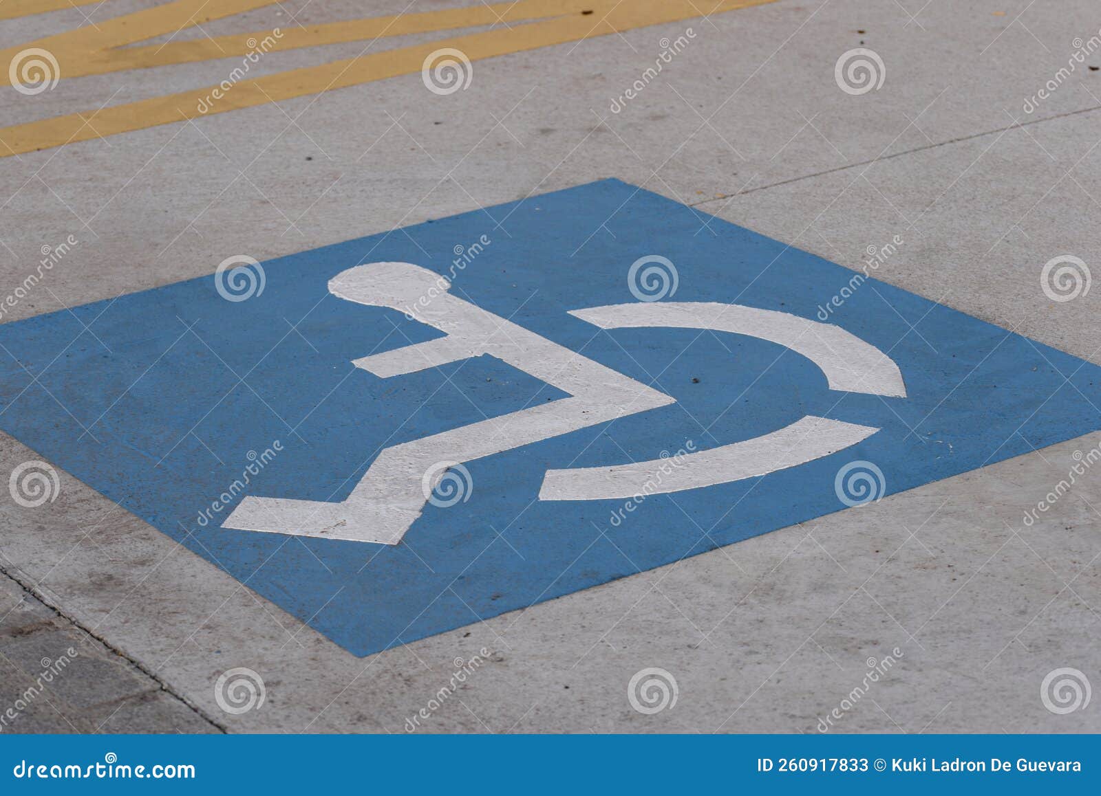 disabled parking detail on a city street