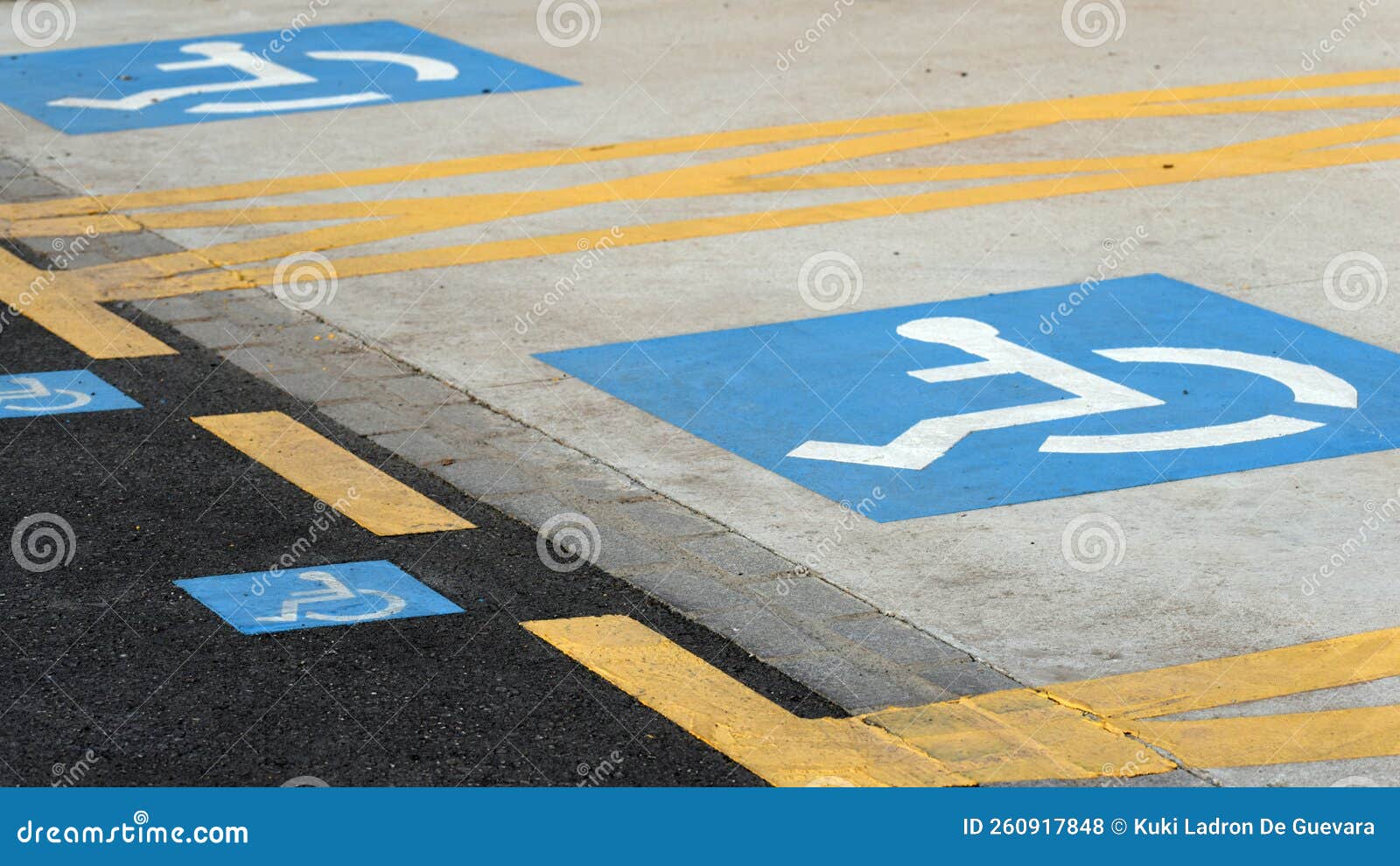 disabled parking detail on a city street