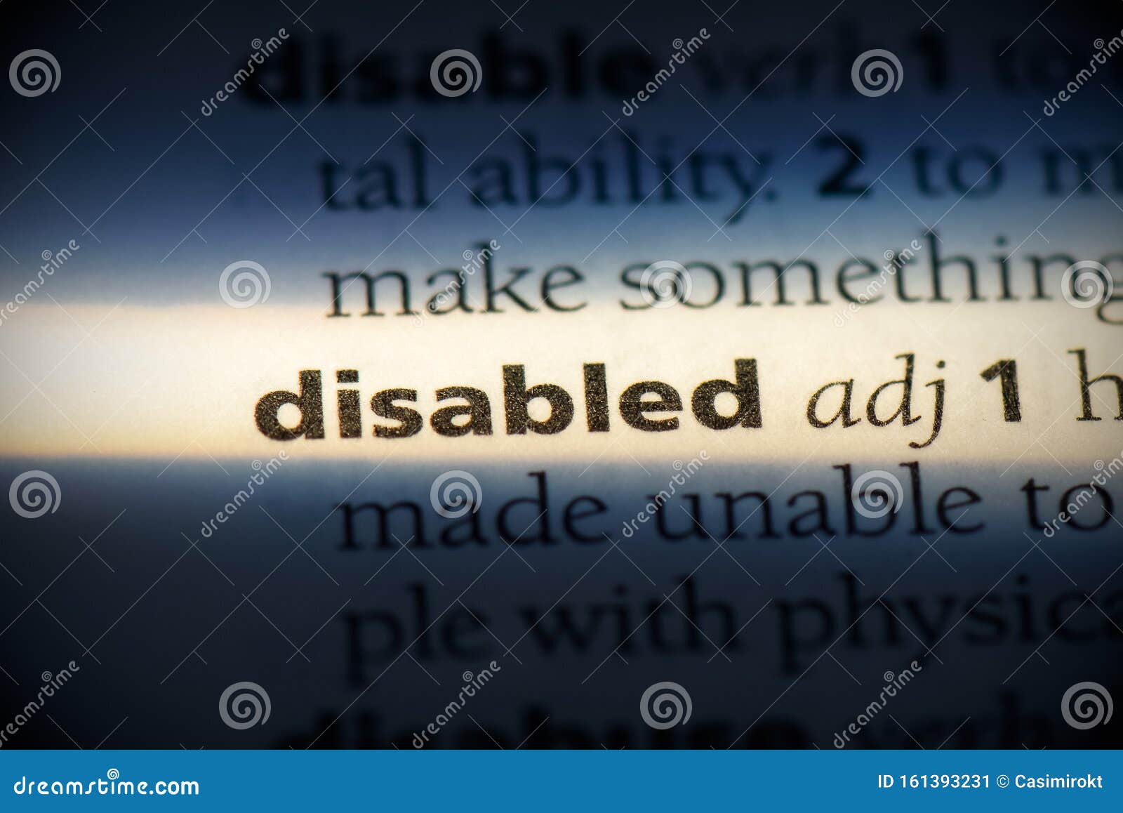 Disabled stock image. Image of idea, closeup, highlighted 161393231