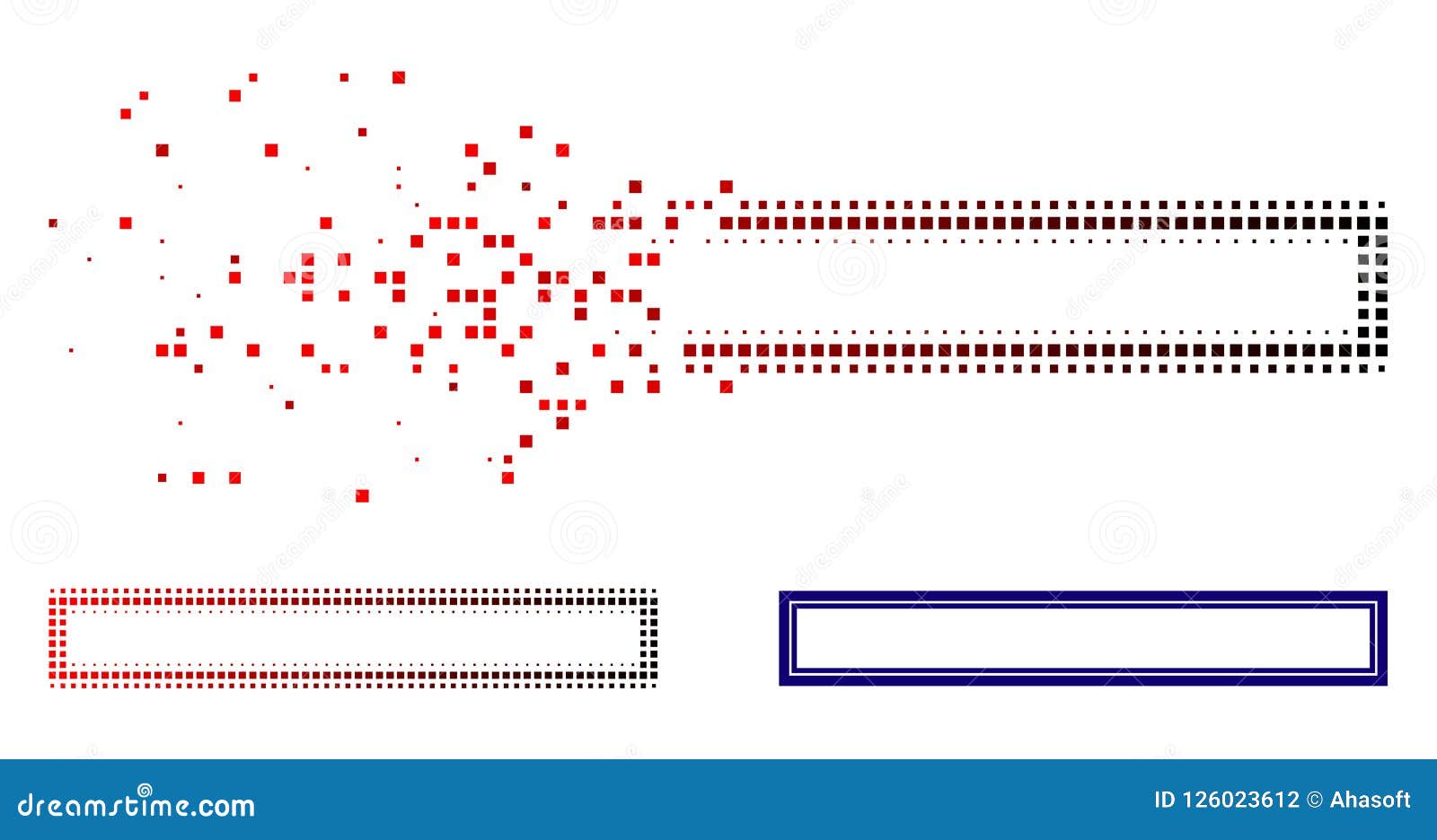 Download Disappearing Dot Halftone Double Rectangle Frame Icon ...