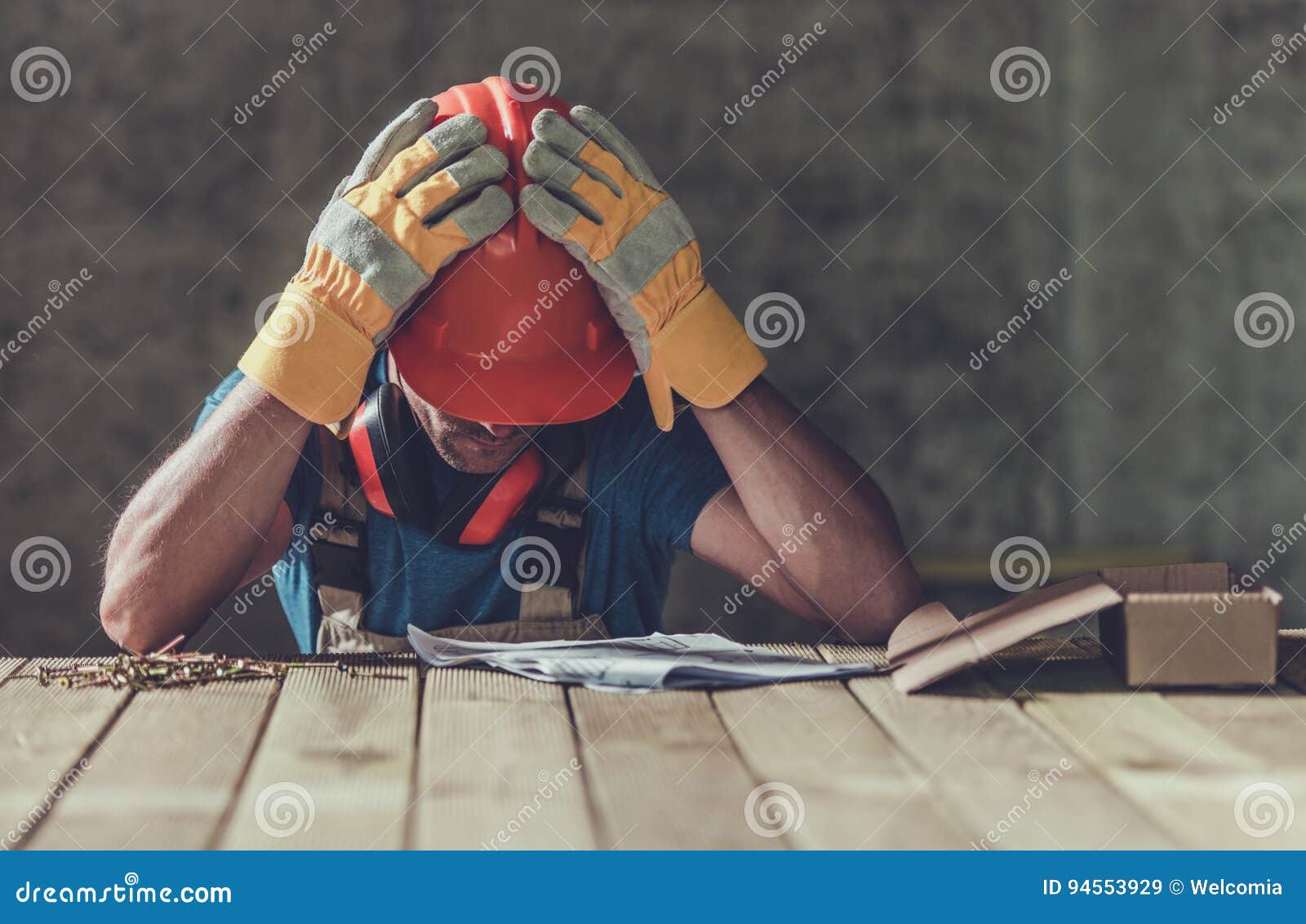 disappointed sad contractor