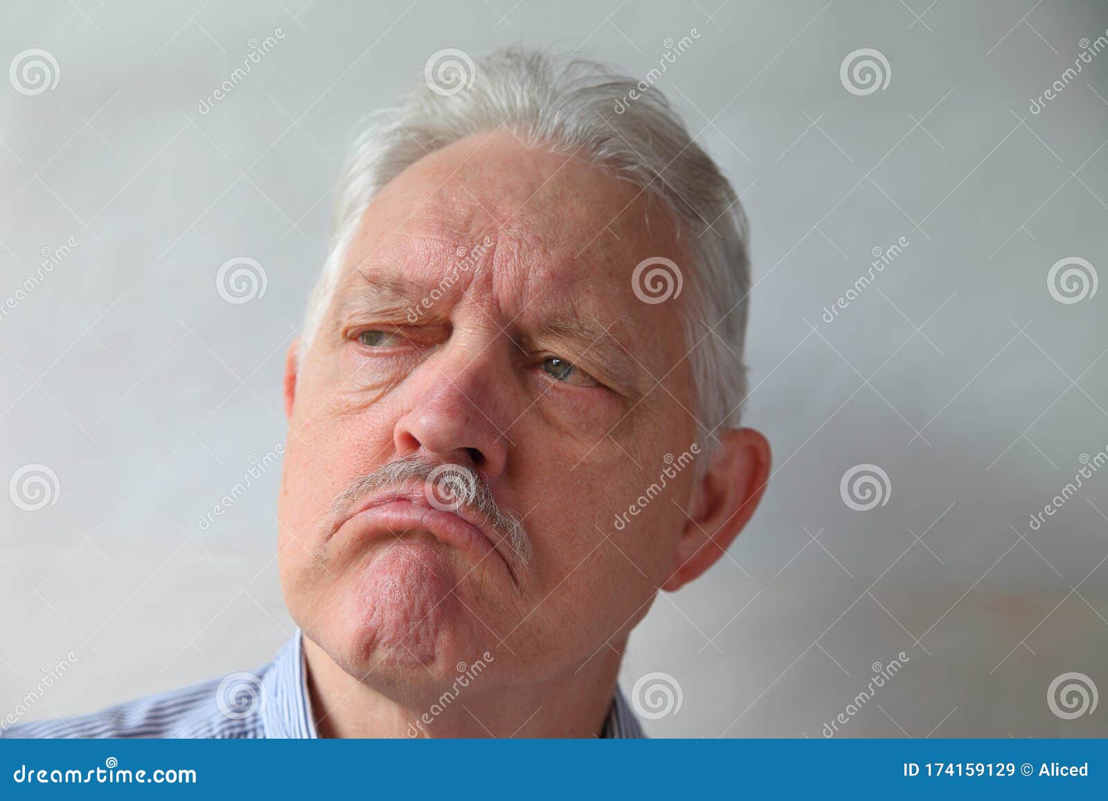 Disappointed senior man stock image. Image of sadness - 174159129