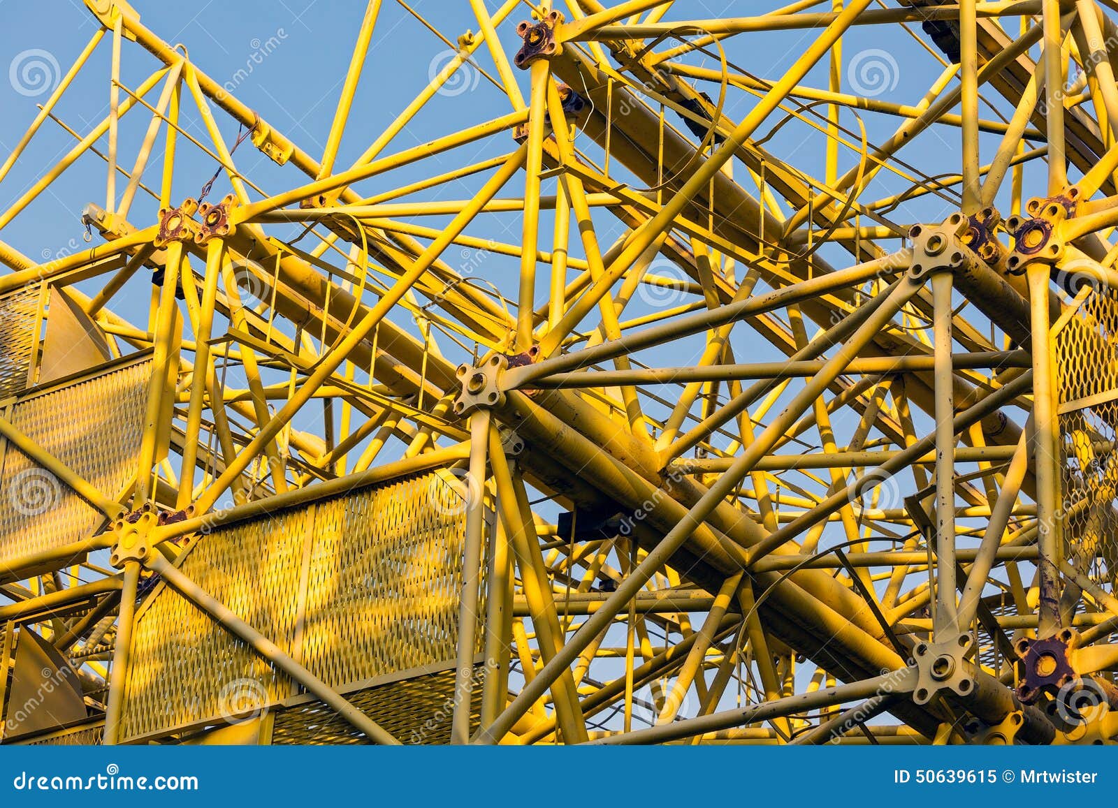 Disassembled Building Cranes Stock Image Image of metal, framework 50639615