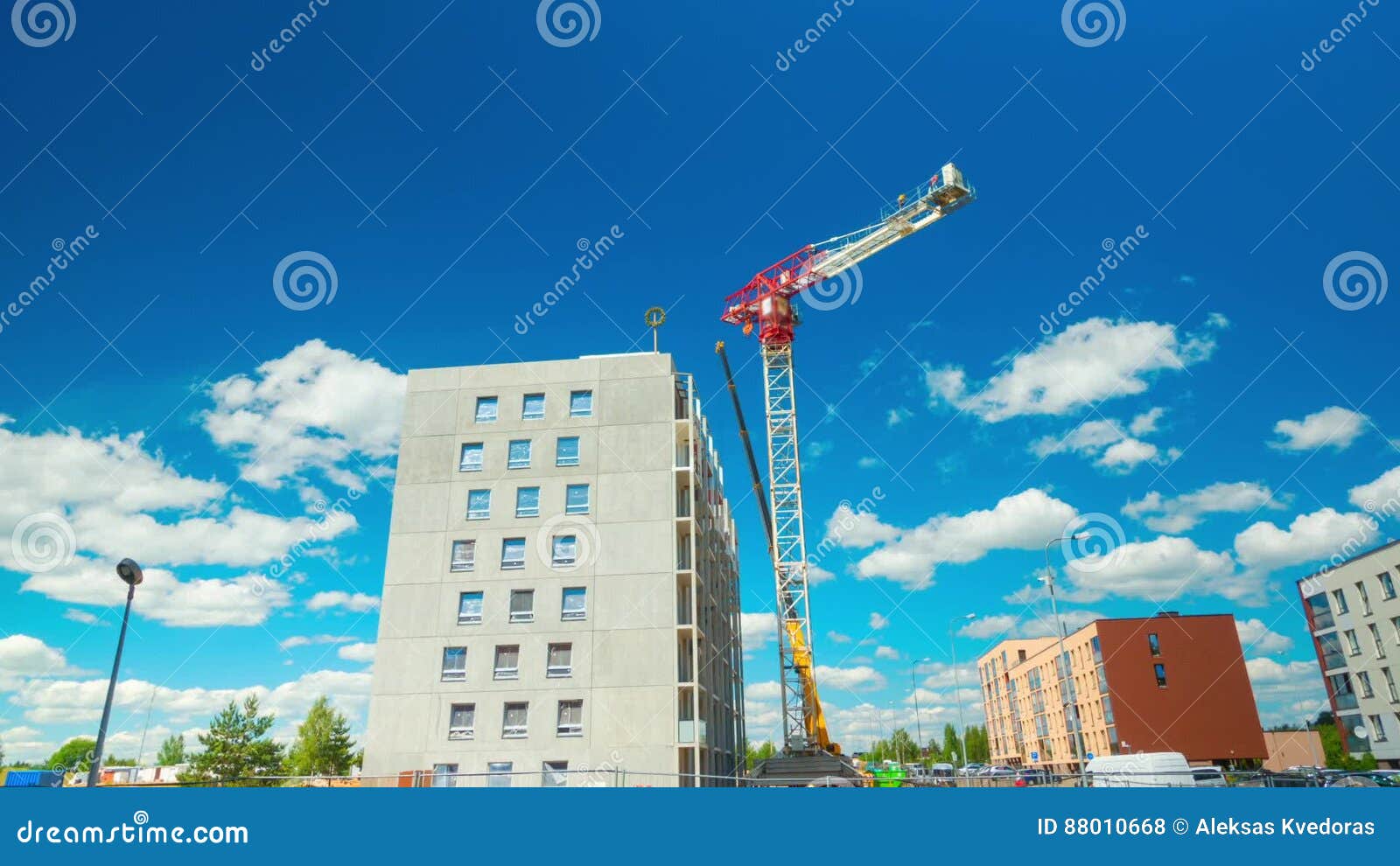 Disassembly Tower Crane, Timelapse Stock Footage Video of line