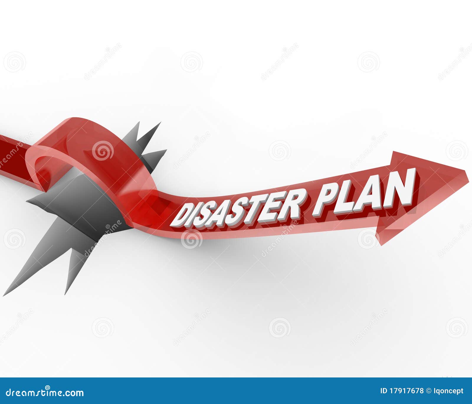 disaster plan - arrow jumping over hole