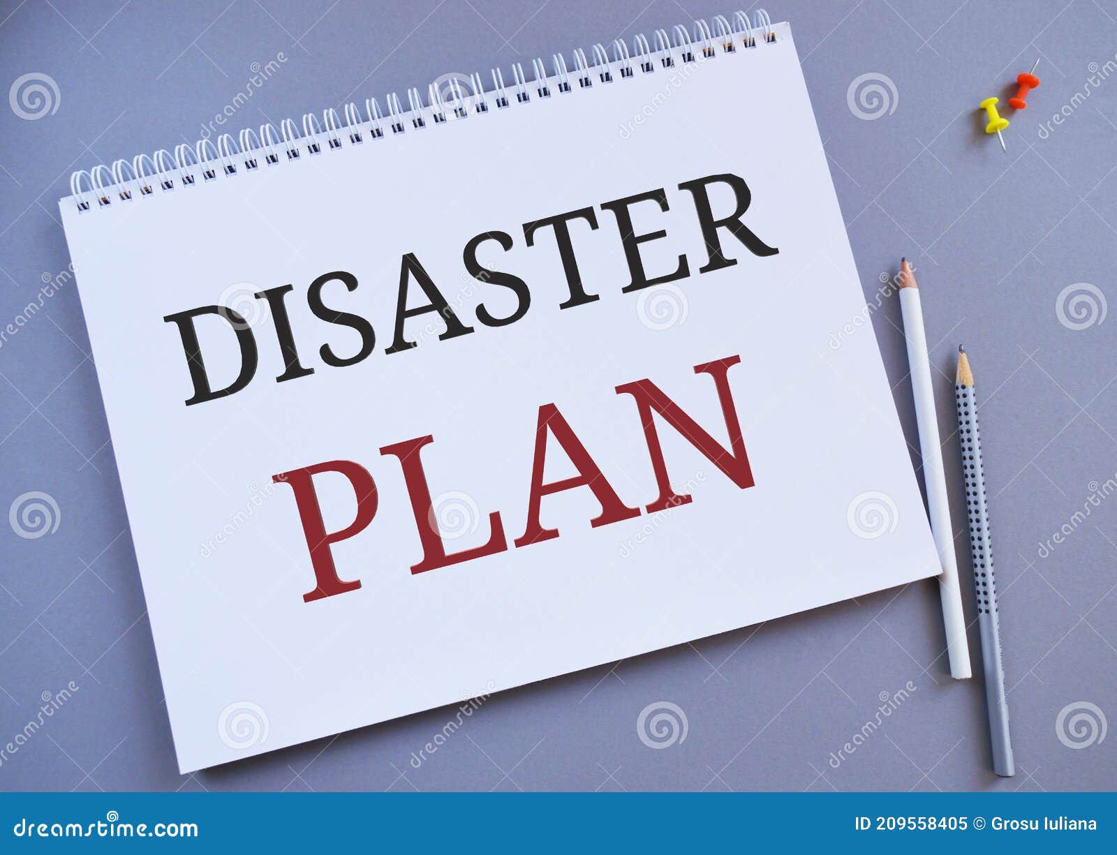 Disaster Plan Text Written in Notebook. Concept Meaning Respond To ...