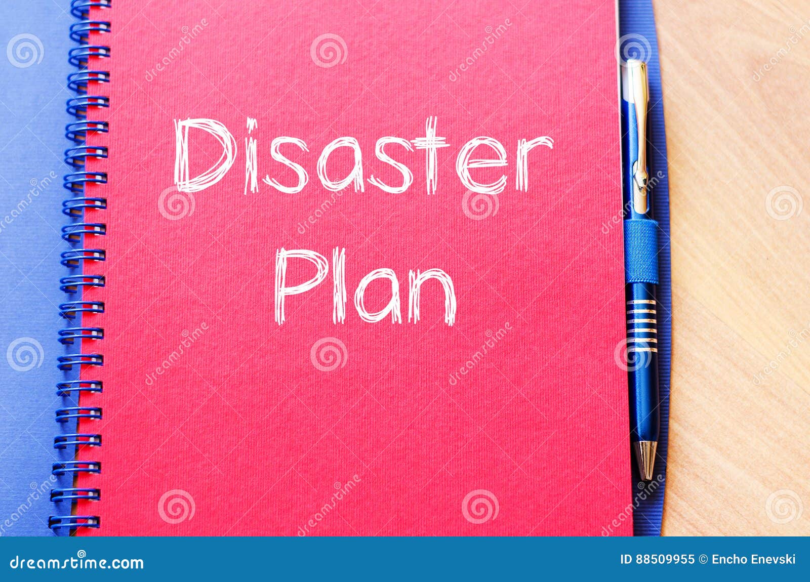 Disaster Plan Write on Notebook Stock Image - Image of prepare ...