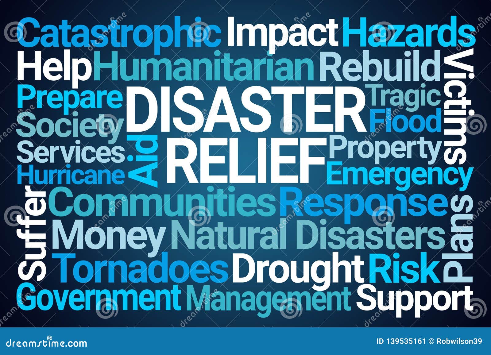disaster relief word cloud