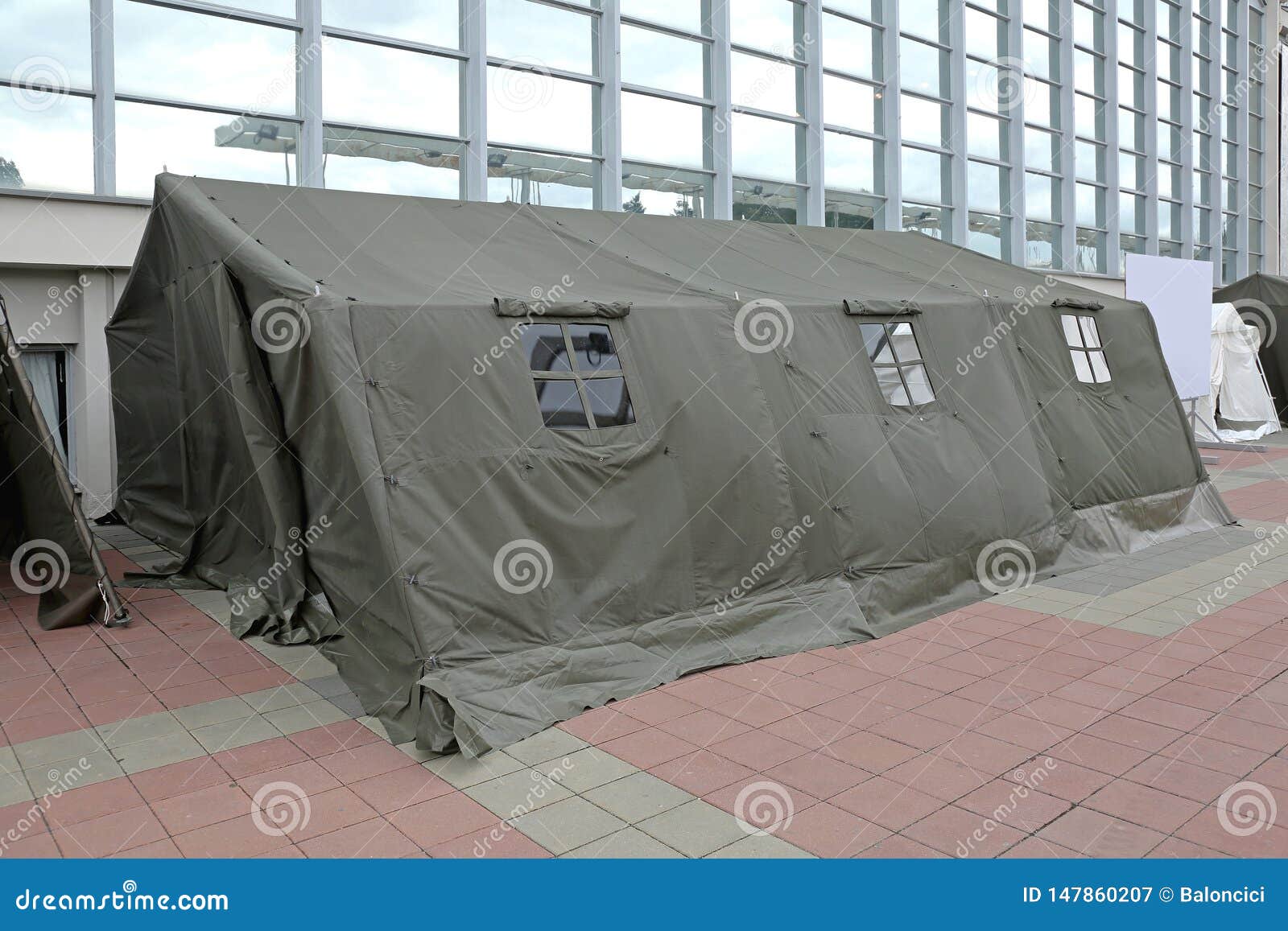 Disaster Shelter Tent stock image. Image of shelter - 147860207