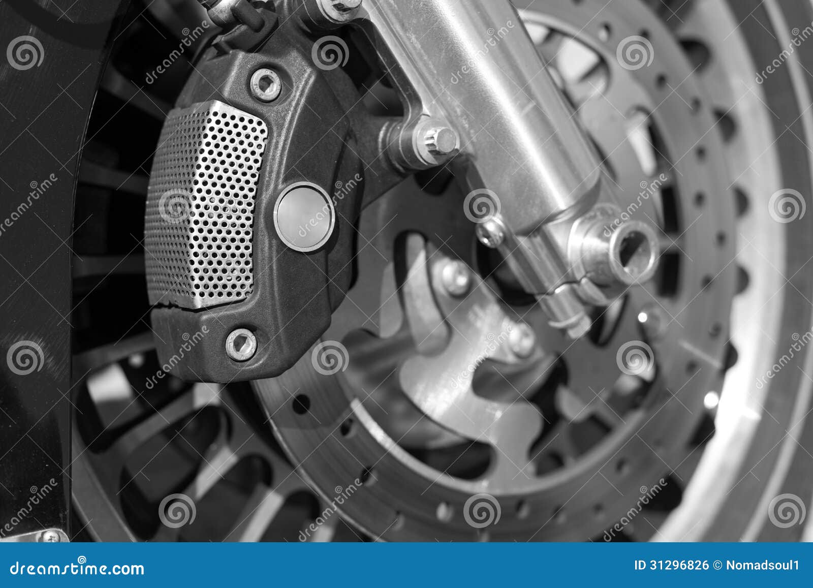 Disc brake stock photo. Image of tire, motorbike, black 31296826