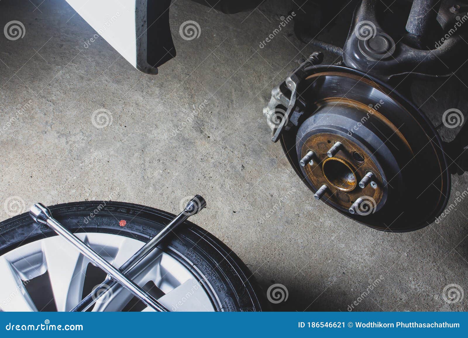 Disc Brakes and Calipers Original System Stock Image Image of