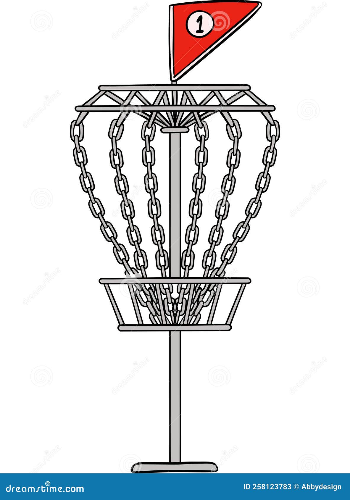 Disc Golf Basket Cartoon Colored Clipart Stock Vector Illustration of