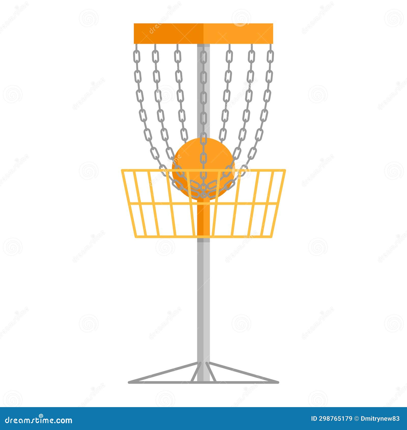 Disc Golf Basket with Chains Stock Illustration Illustration of tournament, golf 298765179