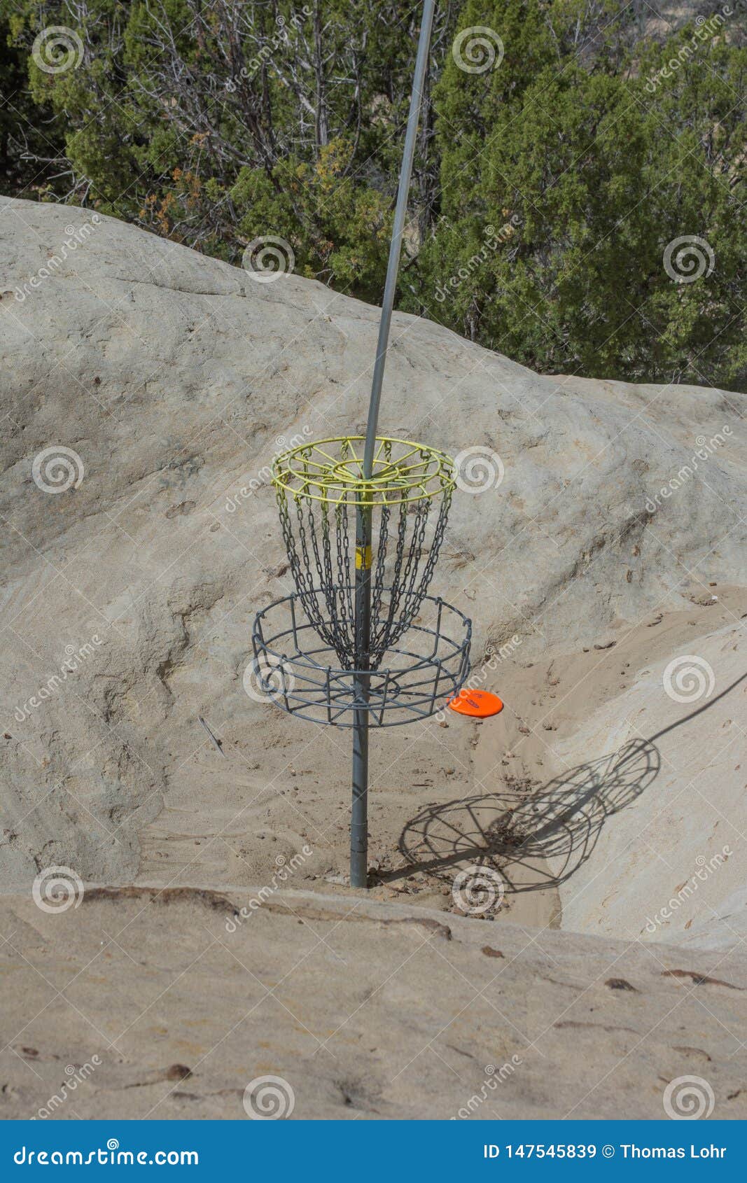 Disc Golf Basket in Farmington New Mexico Stock Image Image of sport
