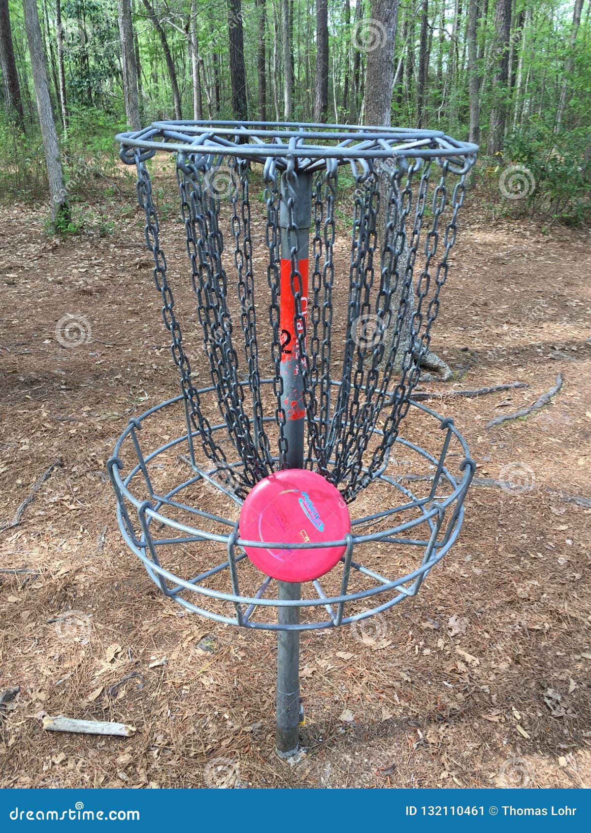 Disc Golf Course editorial photo. Image of basket, park 132110461