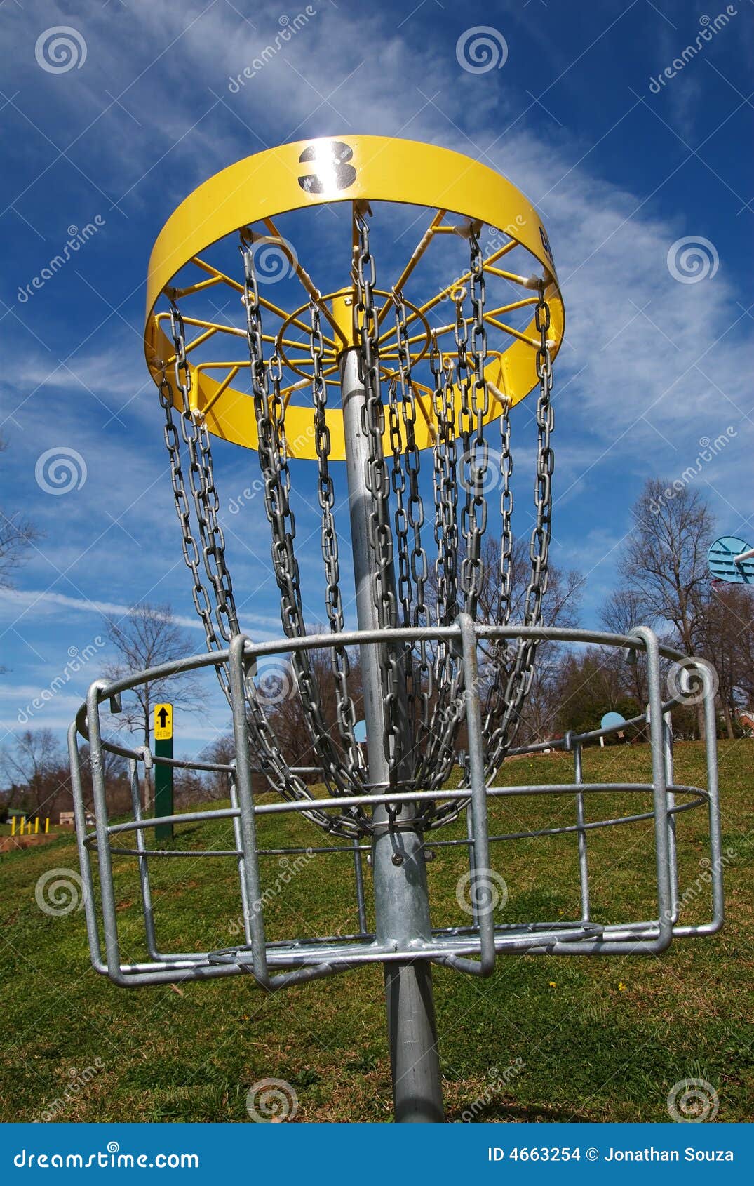 Disc Golf Hole Three Basket Stock Photo Image of game, golf 4663254