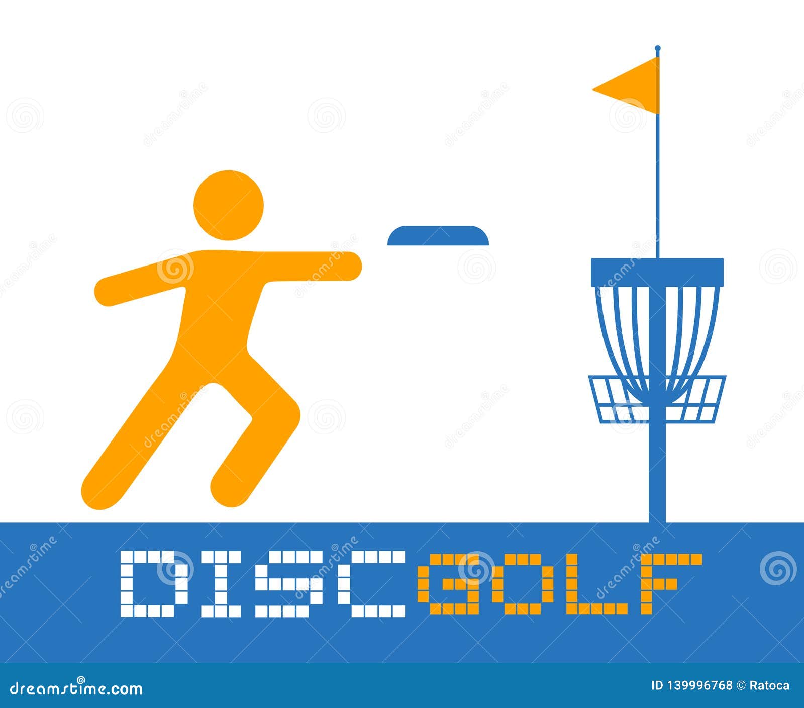 Disc golf sport symbol stock vector. Illustration of silhouette 139996768