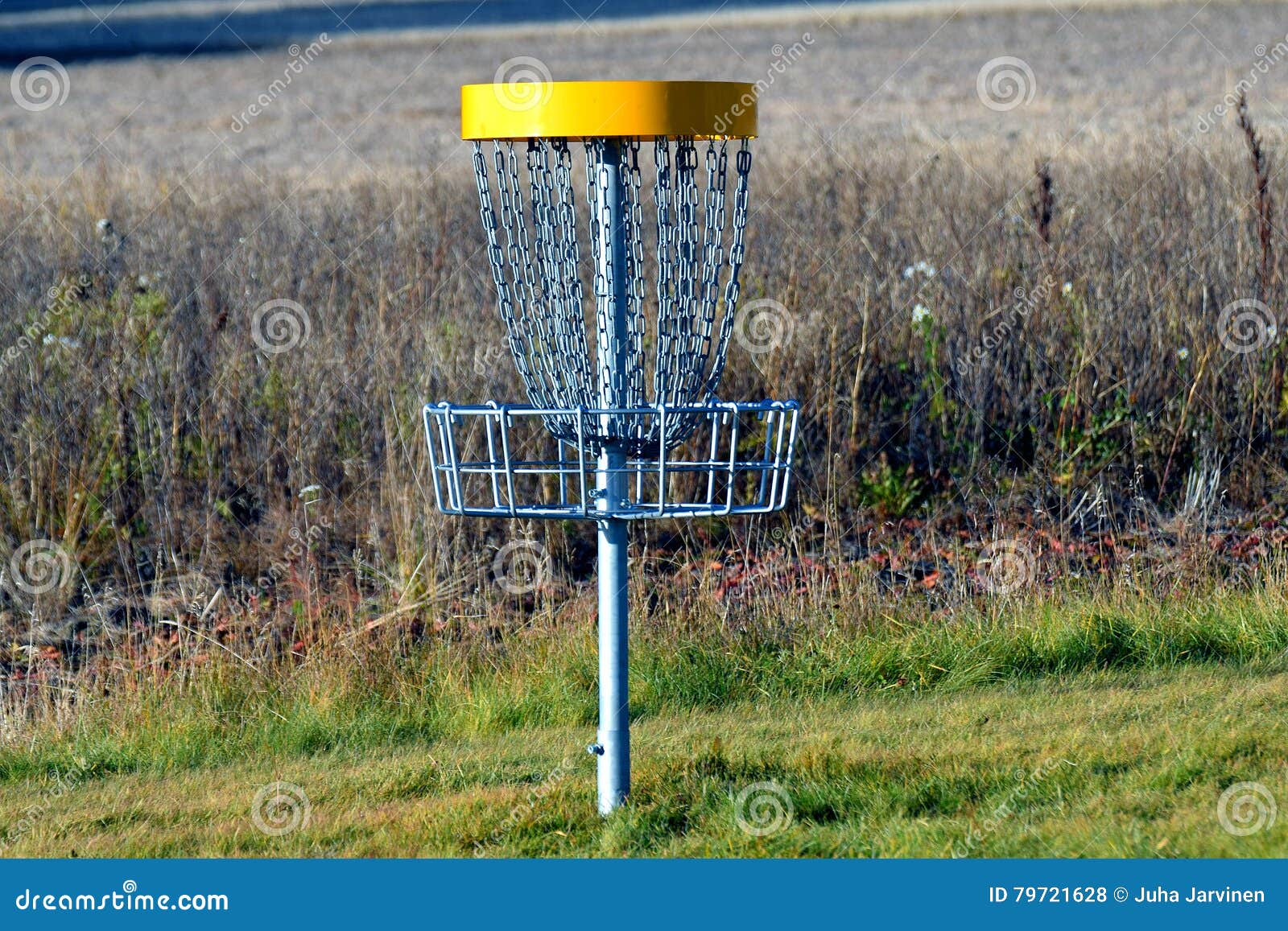 Disc golf target stock photo. Image of chains, target 79721628