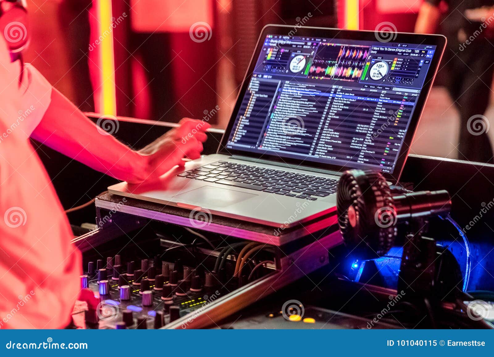 Disc Jockey in party editorial image. Image of concert 101040115