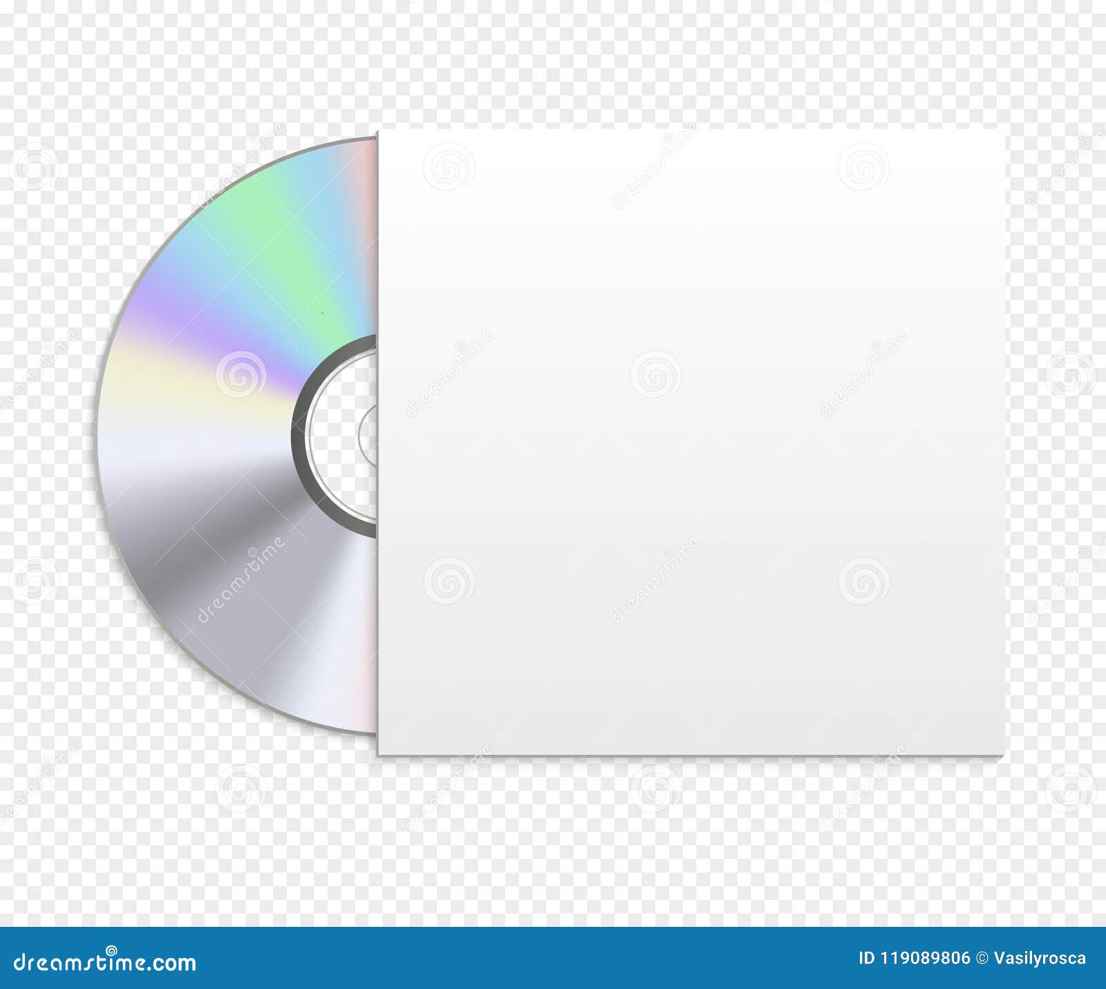 Disc Mock Up Case. Dvd Blank Compact Disc. Software Video Or Audio Stock Vector - Illustration Of Envelope, Background: 119089806