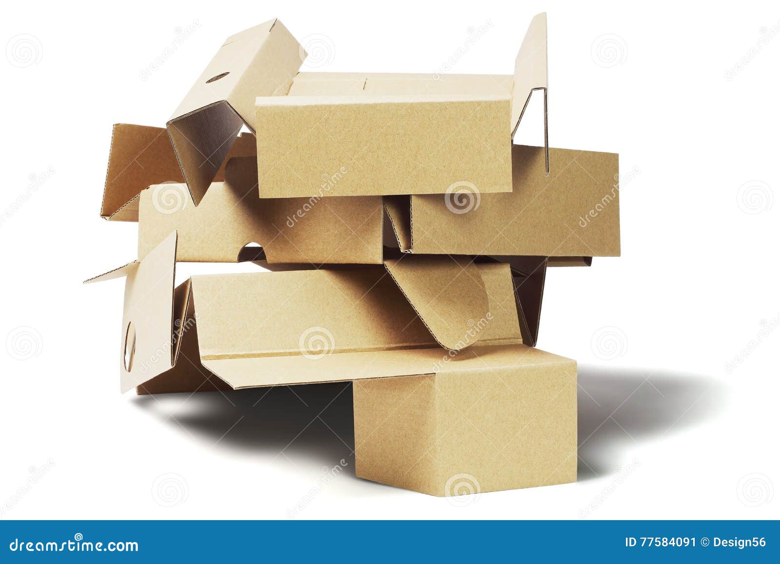 Discarded Packaging Cardboard for Recycling Stock Image Image of