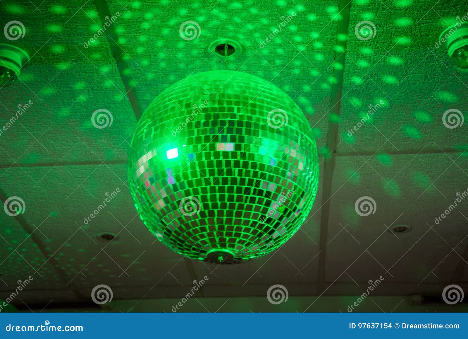 Disco Ball on Black Background Stock Photo Image of black, ball 97637154