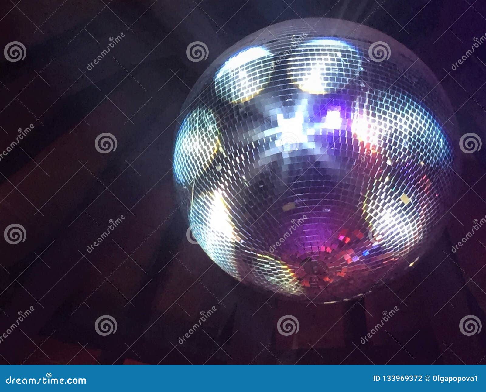 Disco Ball on Black Background Stock Photo Image of sphere, club