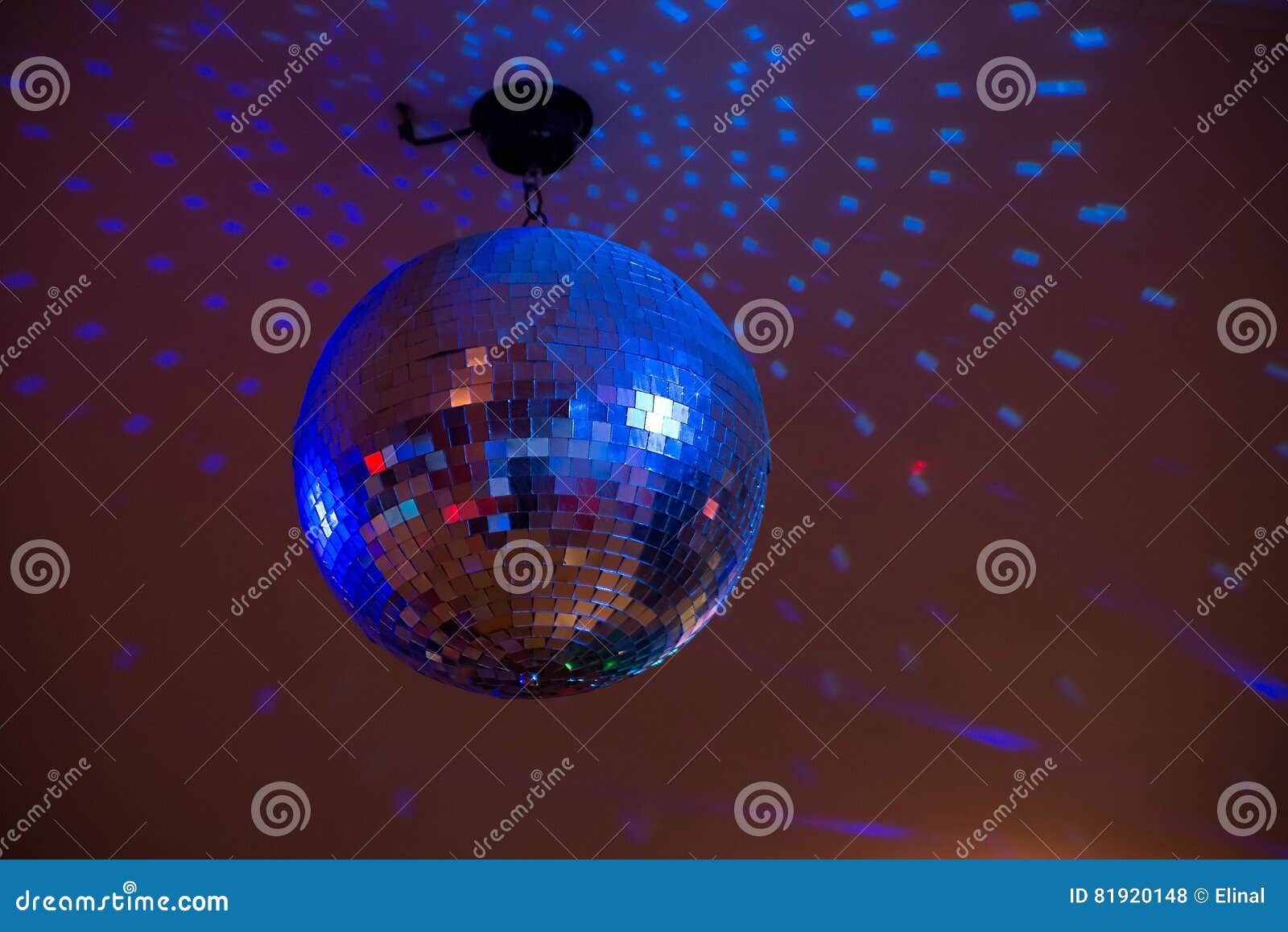 Disco Ball in Blue Light. Party, Event Stock Photo Image of colorful