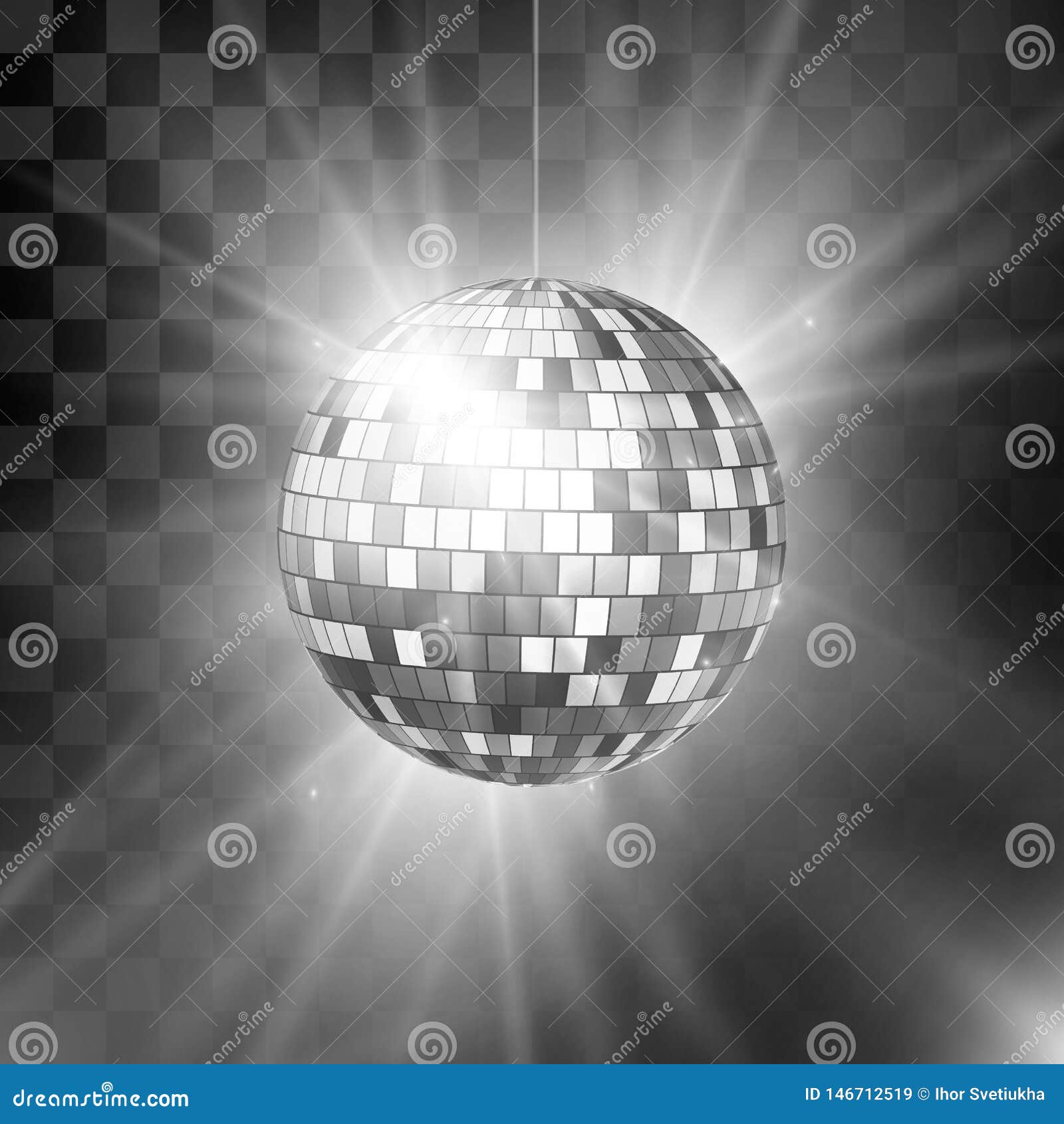 Disco Ball 80s Party Light Element Stock Vector (Royalty Free