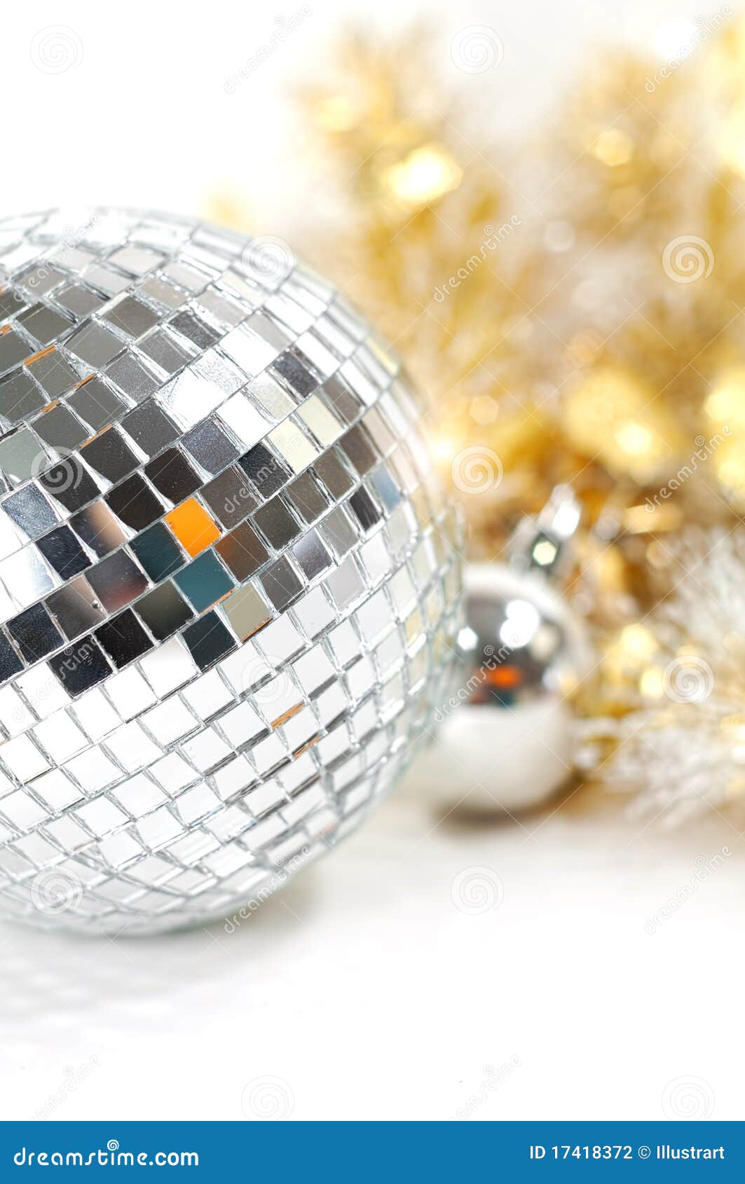 Disco Ball with Christmas Decoration Stock Photo Image of luxury