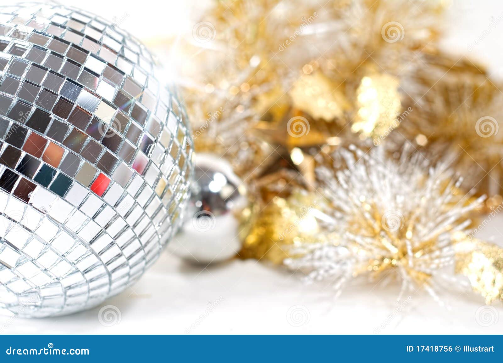 Disco Ball with Christmas Decoration Stock Photo Image of celebration