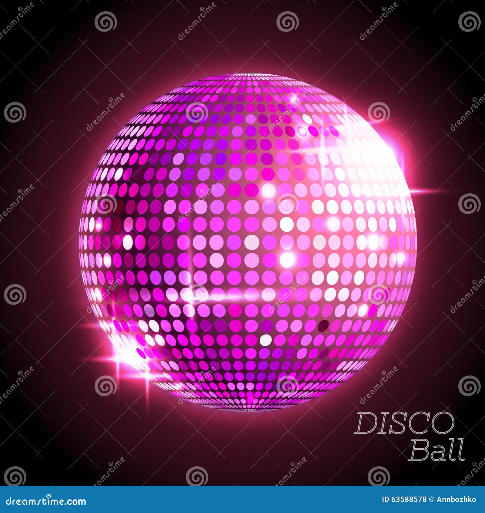 Pink disco ball funky background Royalty Free Vector Image