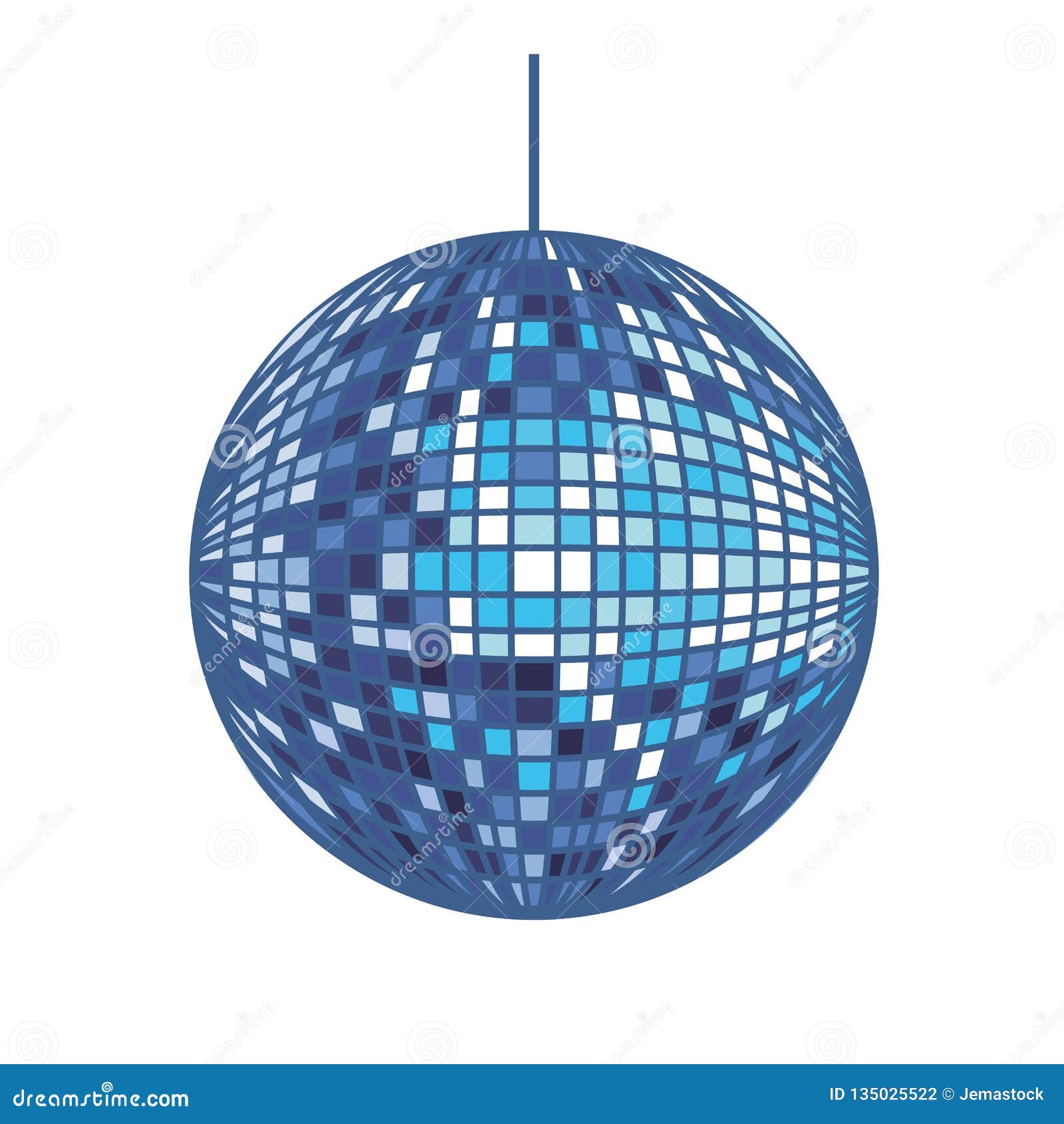 Disco ball isolated stock vector. Illustration of night 135025522