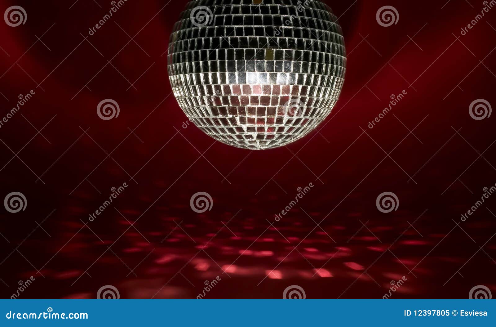 Disco ball with lights stock image. Image of music, club 12397805