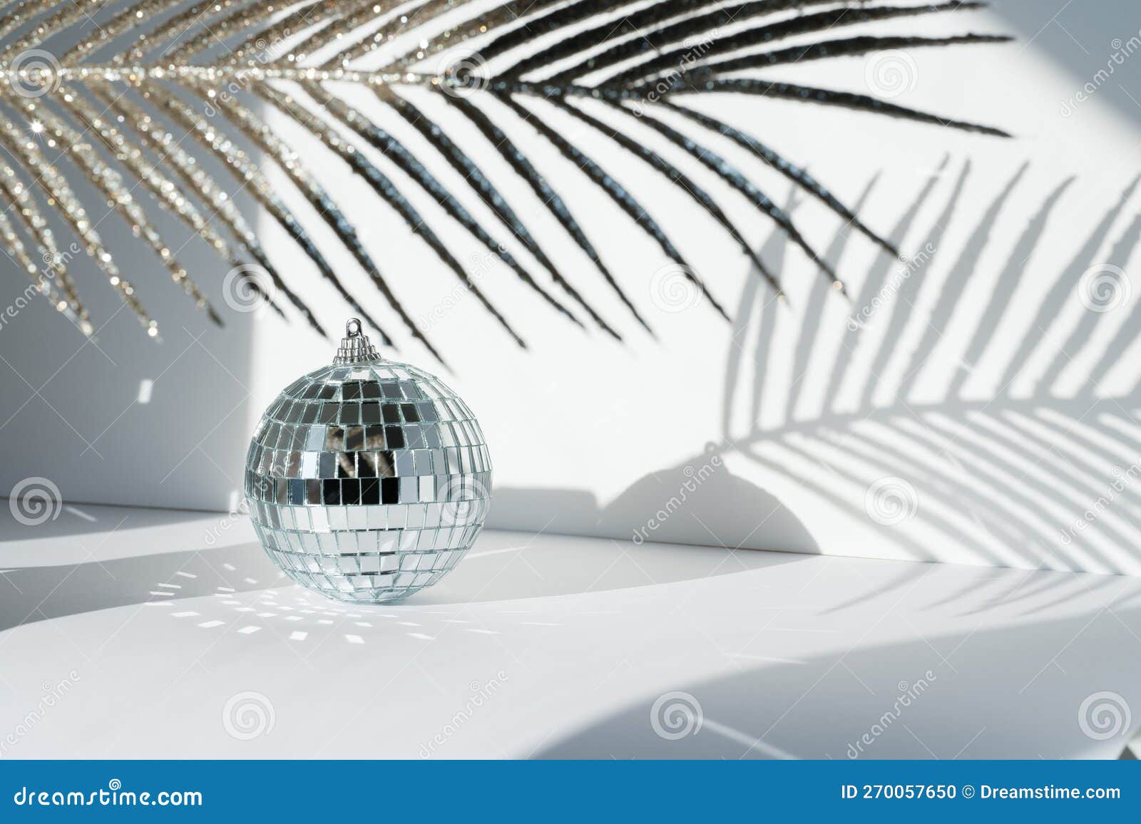 Disco Ball in Sunlight on White Background Stock Photo Image of white