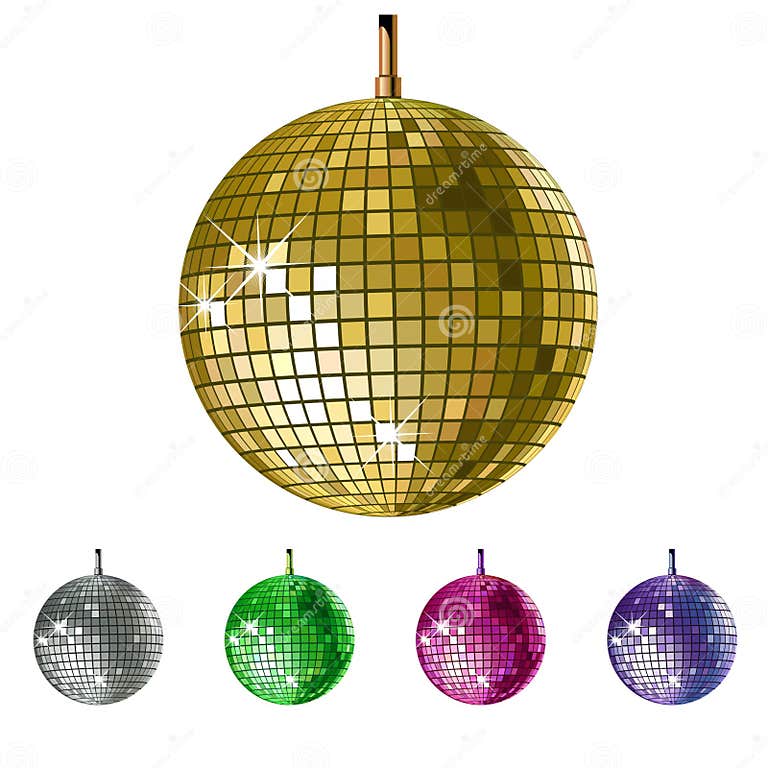 Disco balls stock vector. Illustration of color, green 8550050